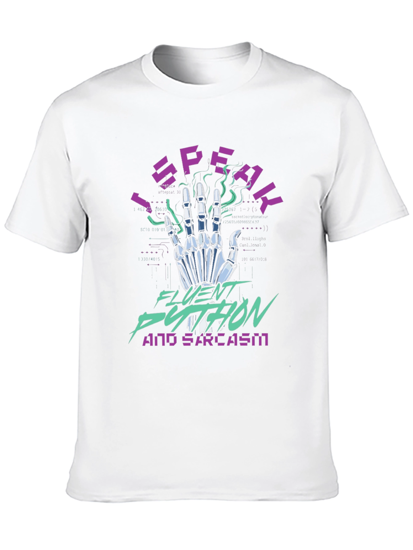 I Speak Fluent Python & Sarcasm Black T-Shirt