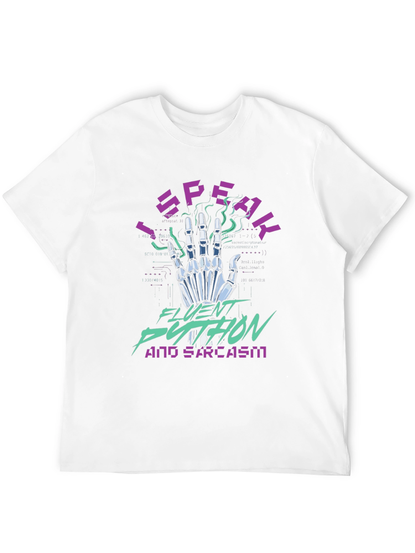 I Speak Fluent Python & Sarcasm Black T-Shirt