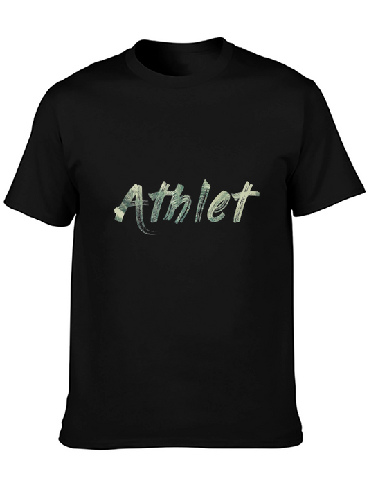 Athlete Graphic Black T-Shirt - Short Sleeve