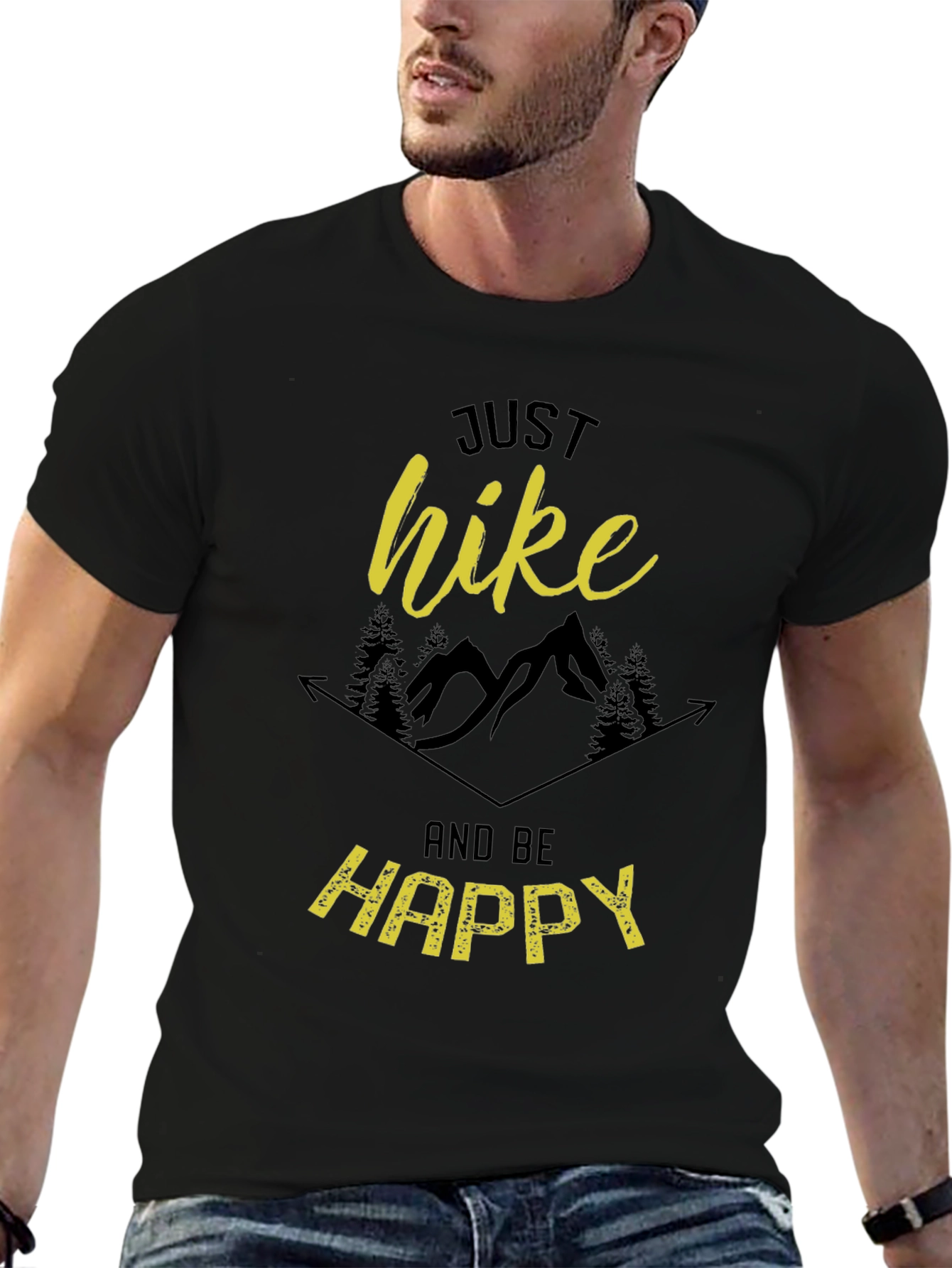 Just Hike and Be Happy Graphic T-Shirt