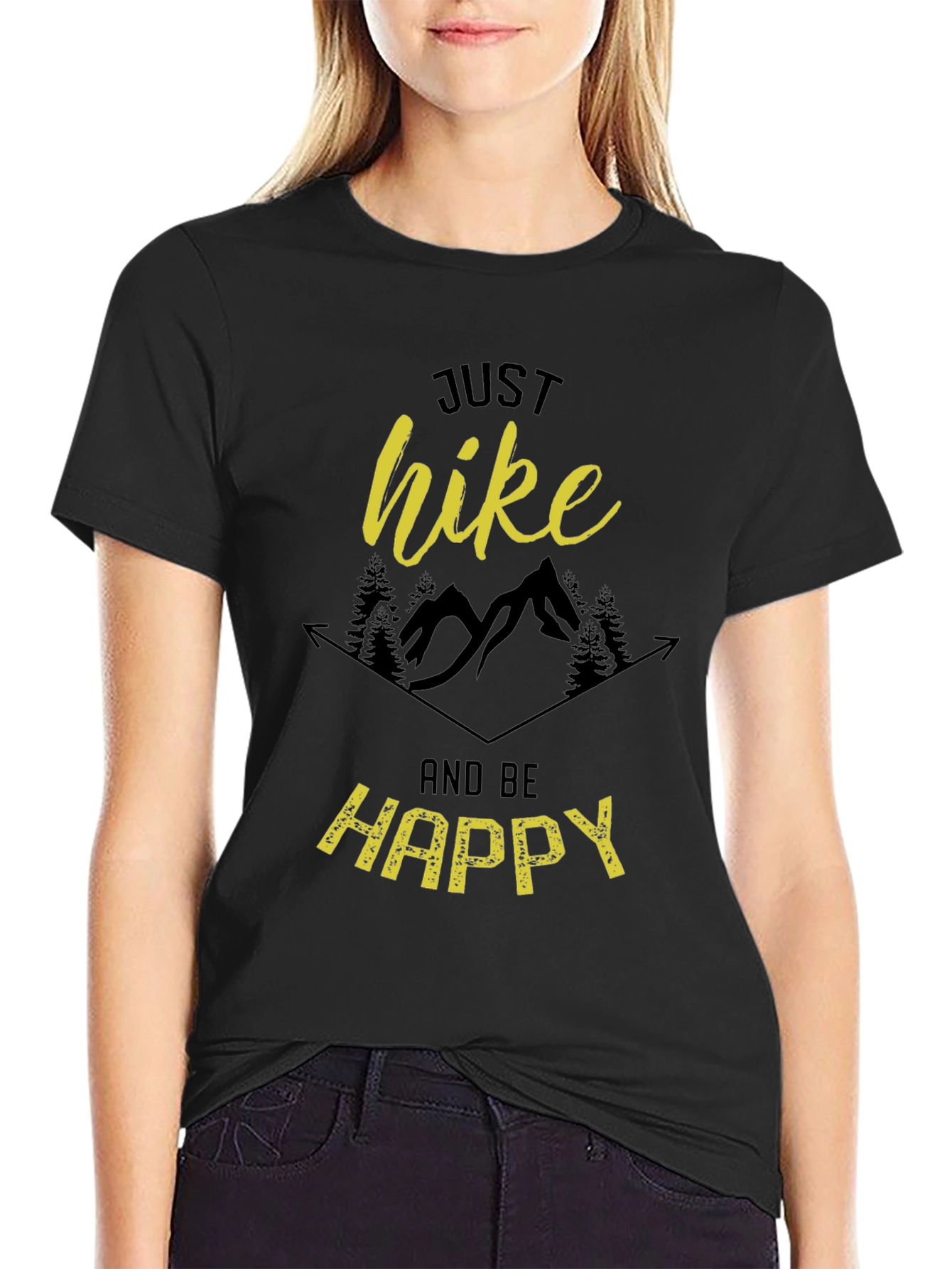 Just Hike and Be Happy Graphic T-Shirt