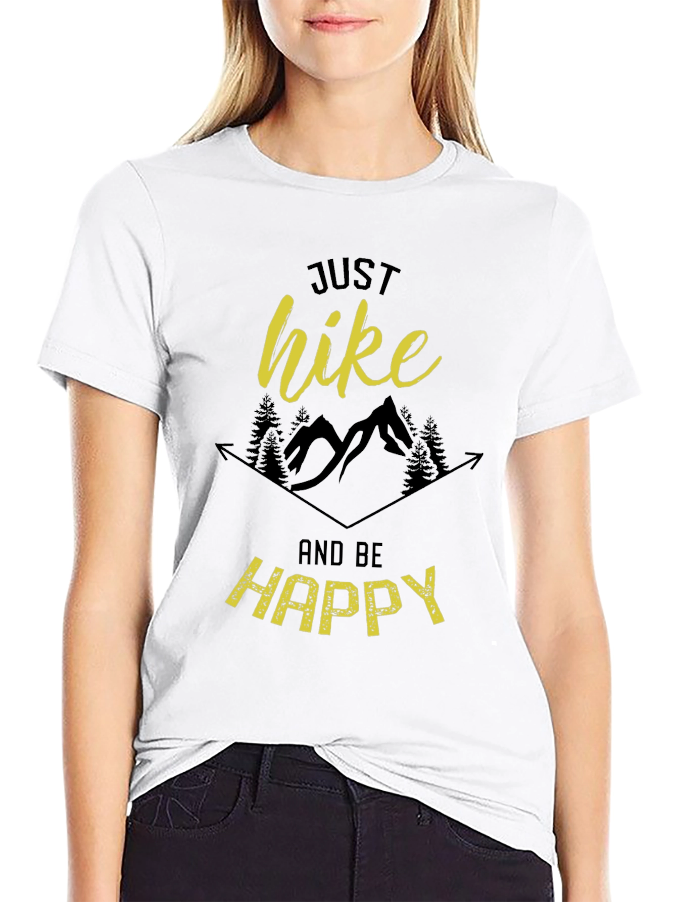 Just Hike and Be Happy Graphic T-Shirt
