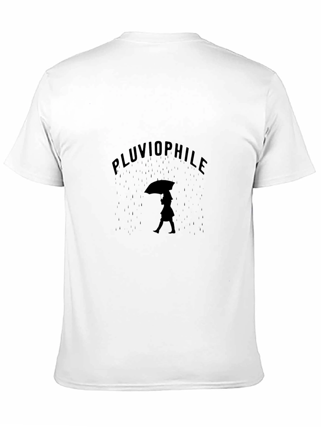 Pluviophile Black Graphic Tee - Rain Lover T-Shirt