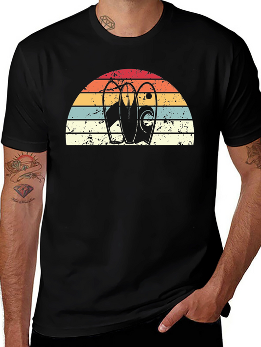 Retro Surfboards Sunset T-Shirt - Vintage Style