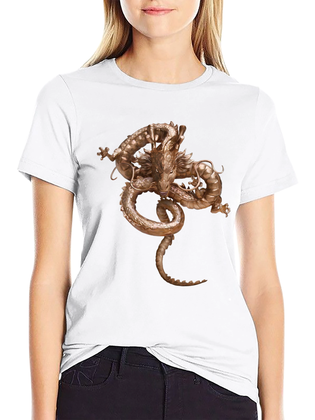 Dragon Graphic Tee - Black Casual Wear
