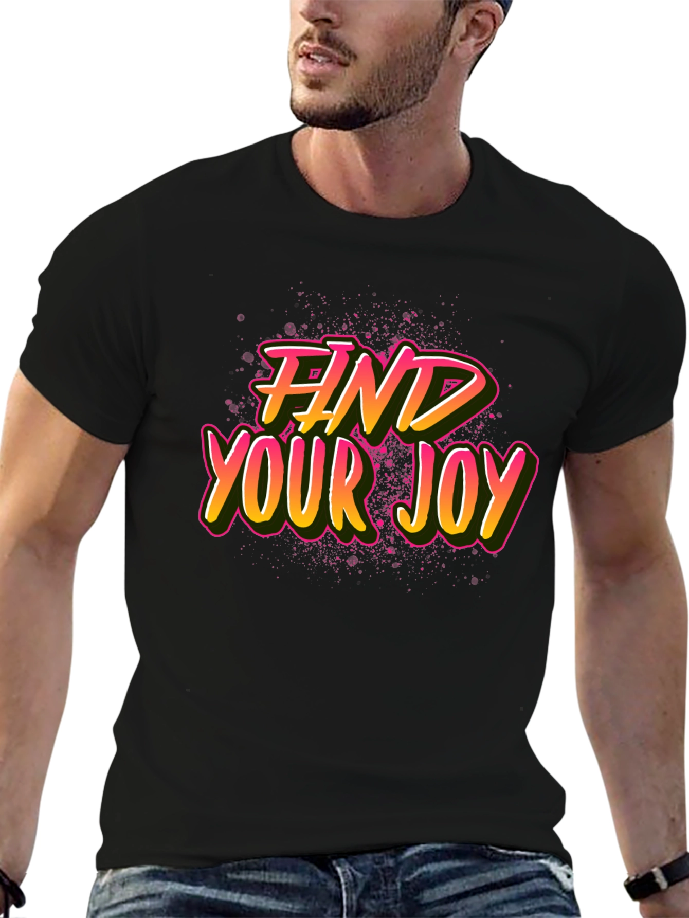 Find Your Joy Graphic Tee - Black
