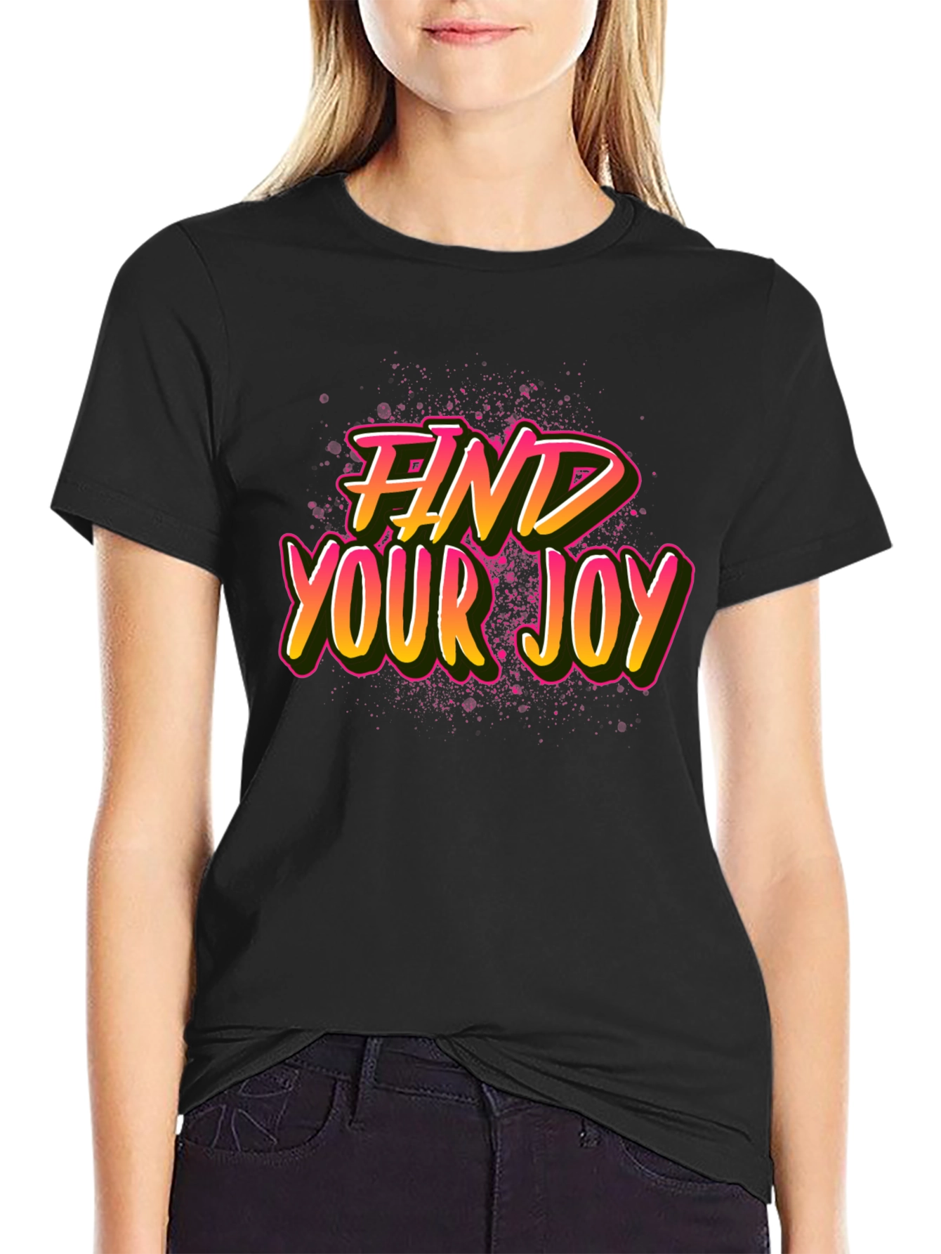 Find Your Joy Graphic Tee - Black