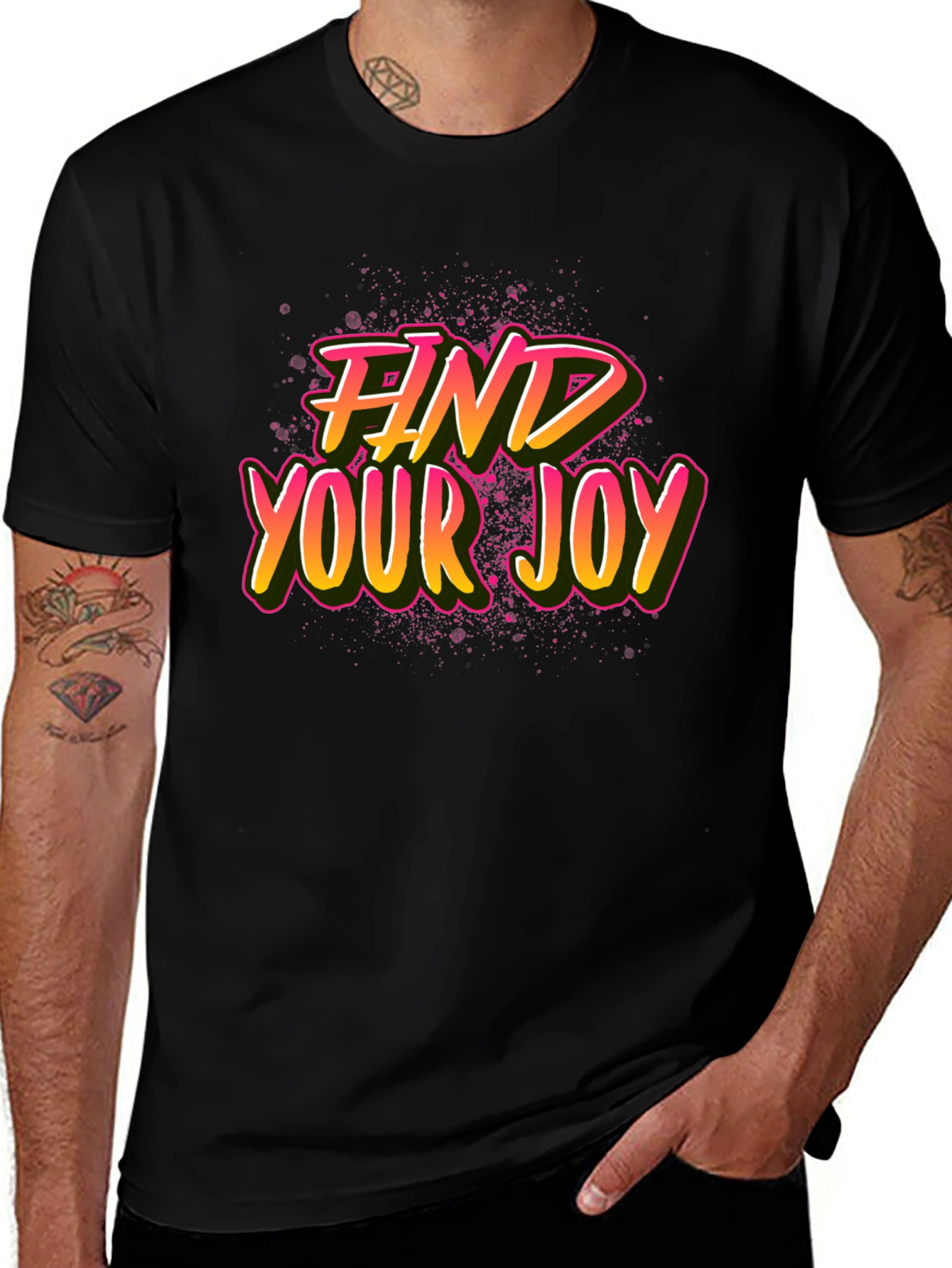 Find Your Joy Graphic Tee - Black