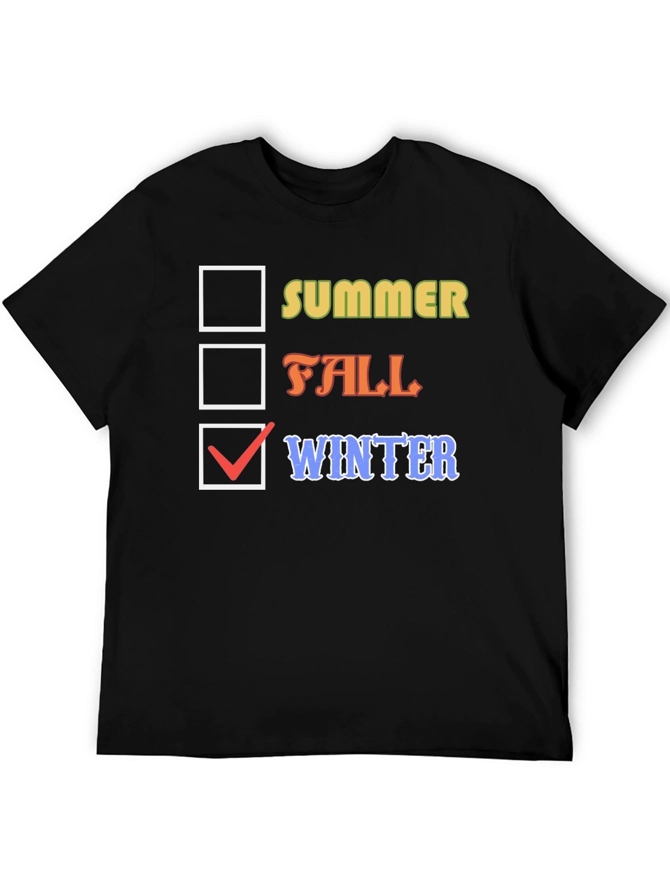 Winter Check T-Shirt - Seasonal Style