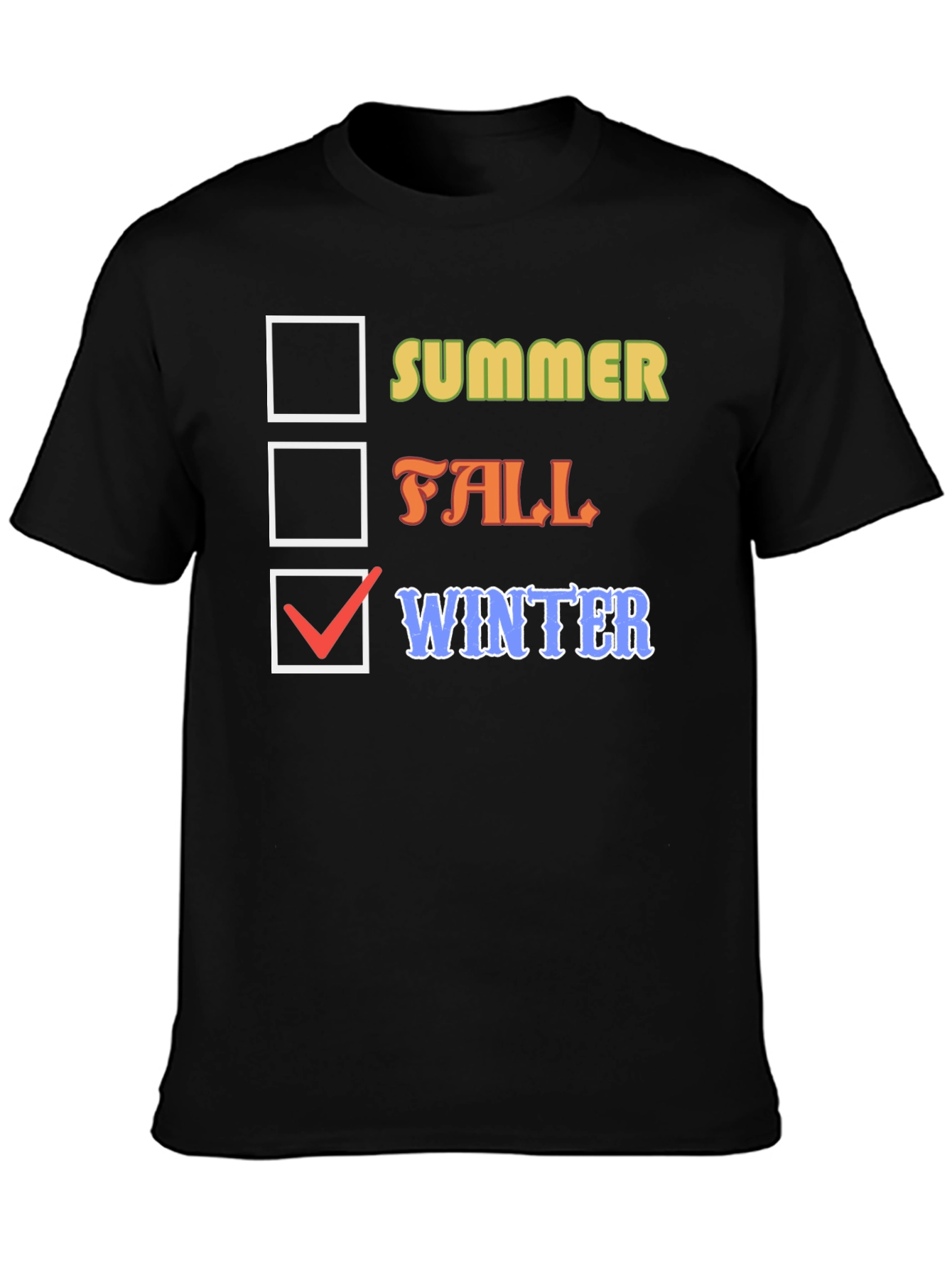 Winter Check T-Shirt - Seasonal Style