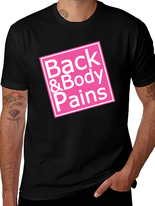 Back & Body Pains Graphic Tee - Unisex Black T-Shirt