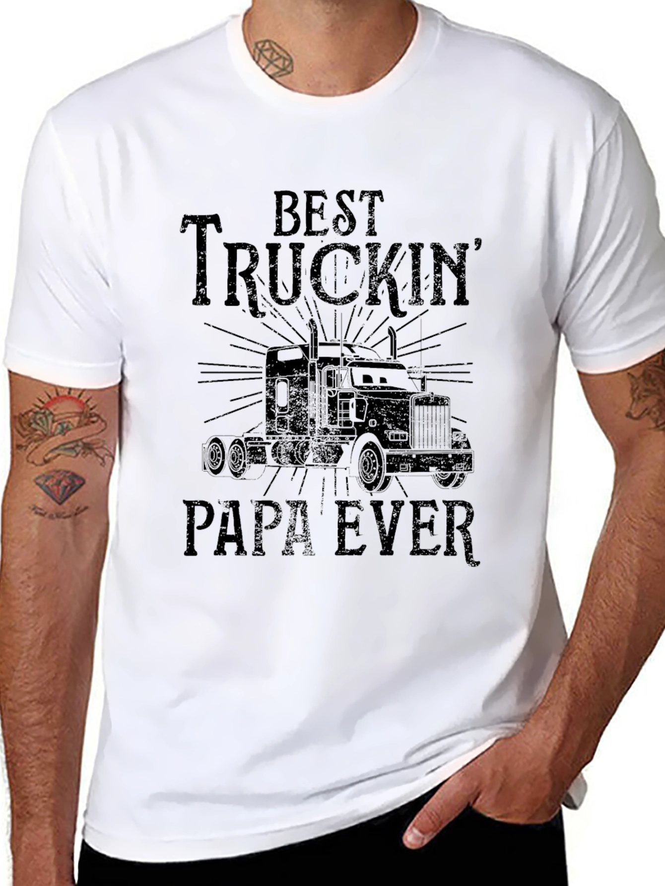 Best Truckin Papa Ever T-Shirt