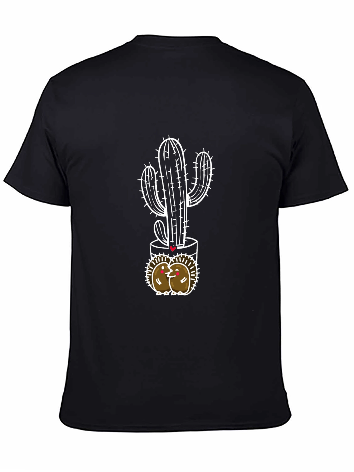Cactus Love T-Shirt - Black Cotton Blend Tee