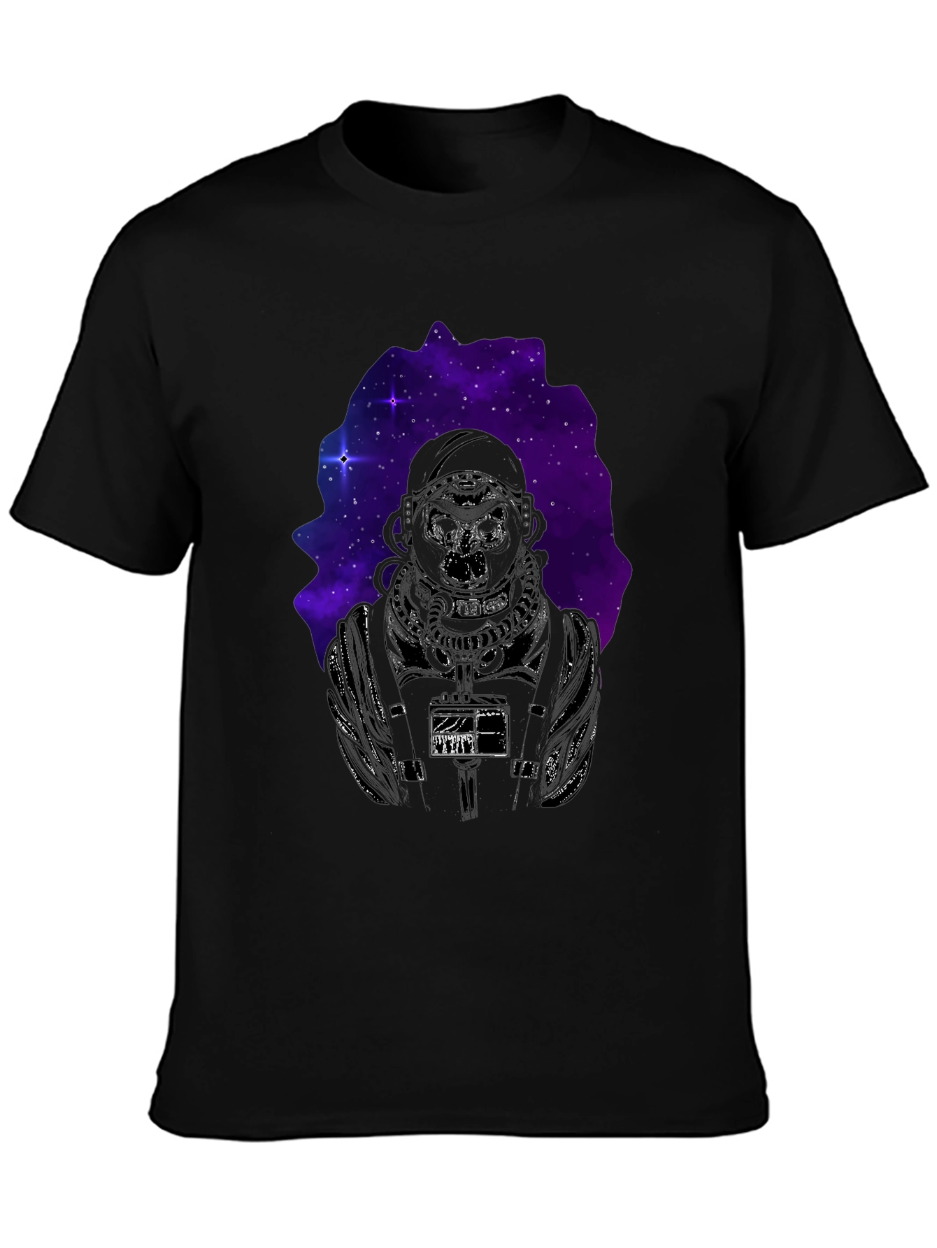 Astronaut Galaxy Graphic Black T-Shirt