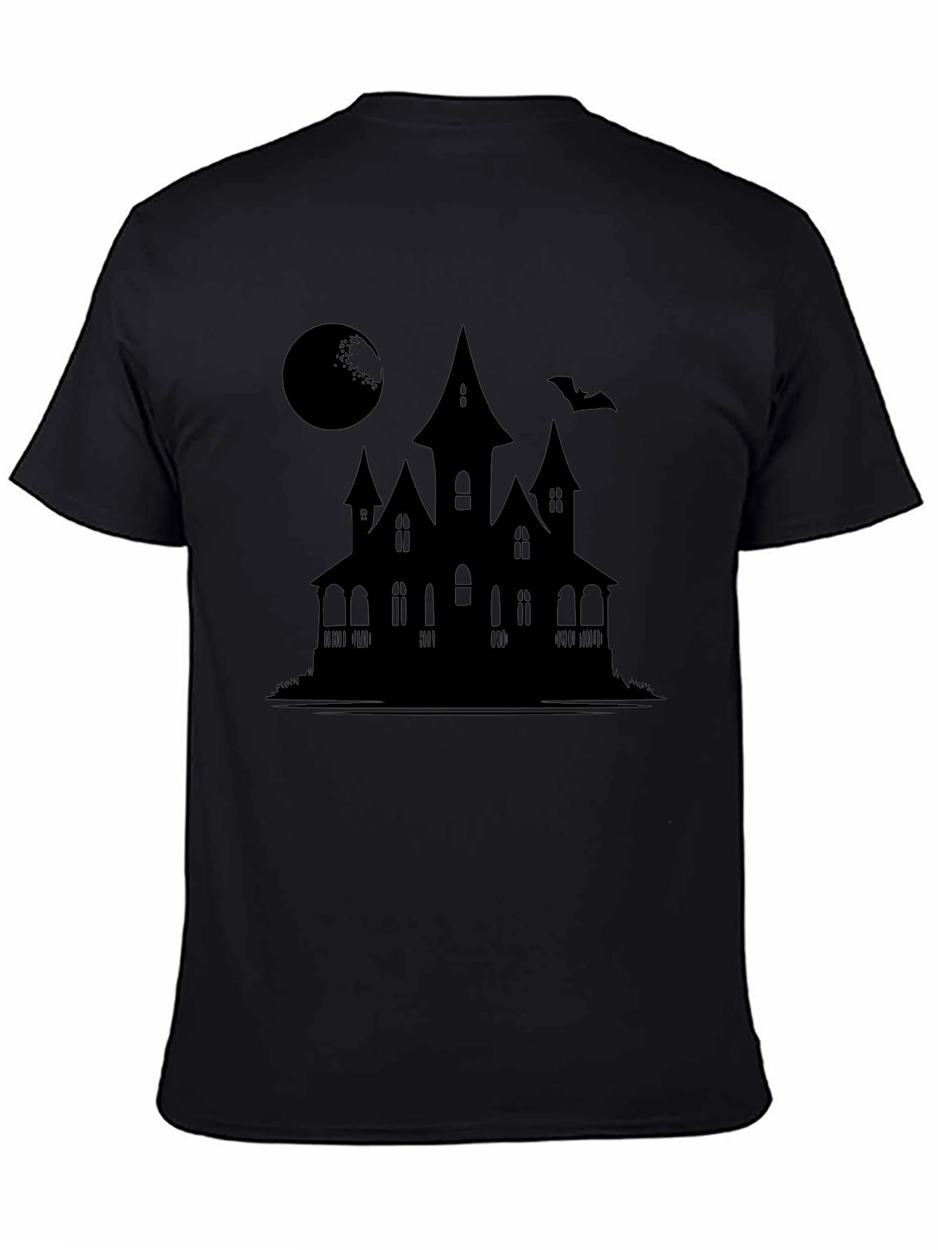 Halloween Haunted House Silhouette T-Shirt