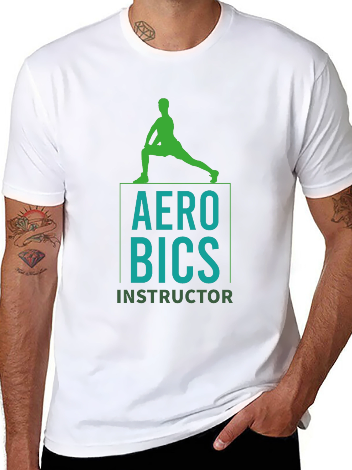 Aerobics Instructor Graphic Tee - Mens Black T-Shirt