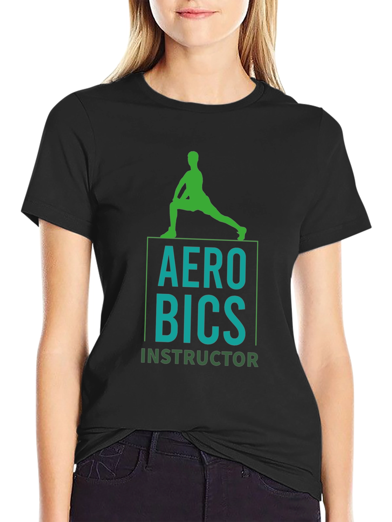 Aerobics Instructor Graphic Tee - Mens Black T-Shirt