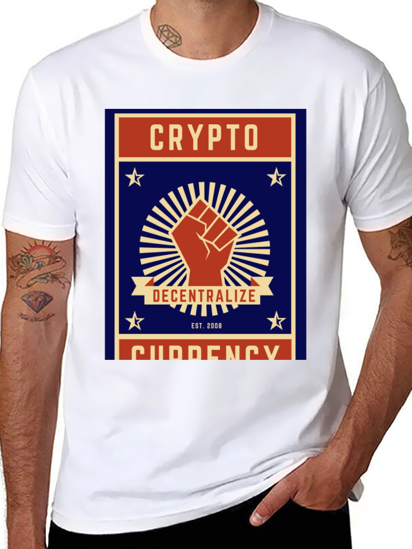 Crypto Decentralize T-Shirt - Black Cotton Graphic Tee