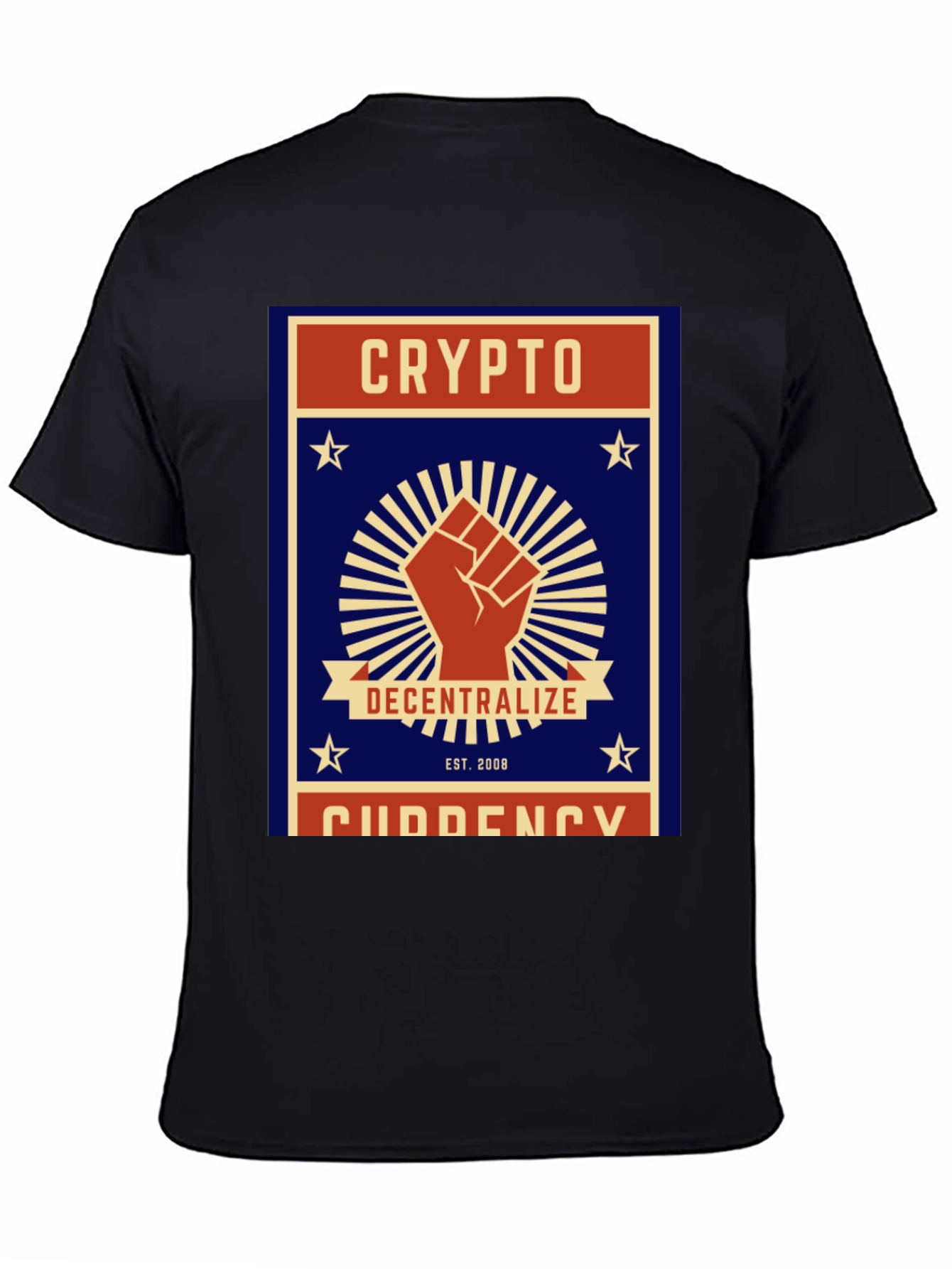 Crypto Decentralize T-Shirt - Black Cotton Graphic Tee
