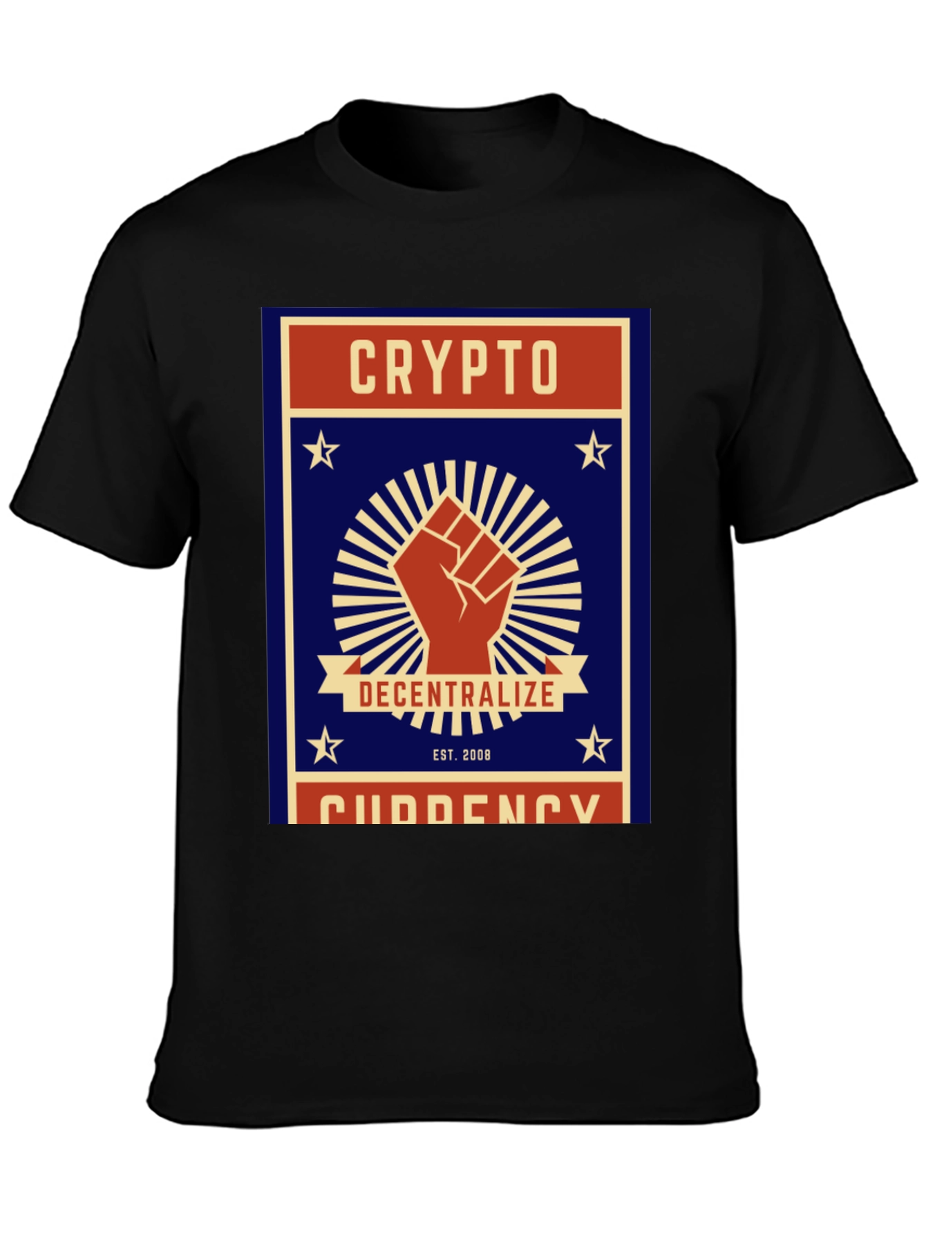 Crypto Decentralize T-Shirt - Black Cotton Graphic Tee