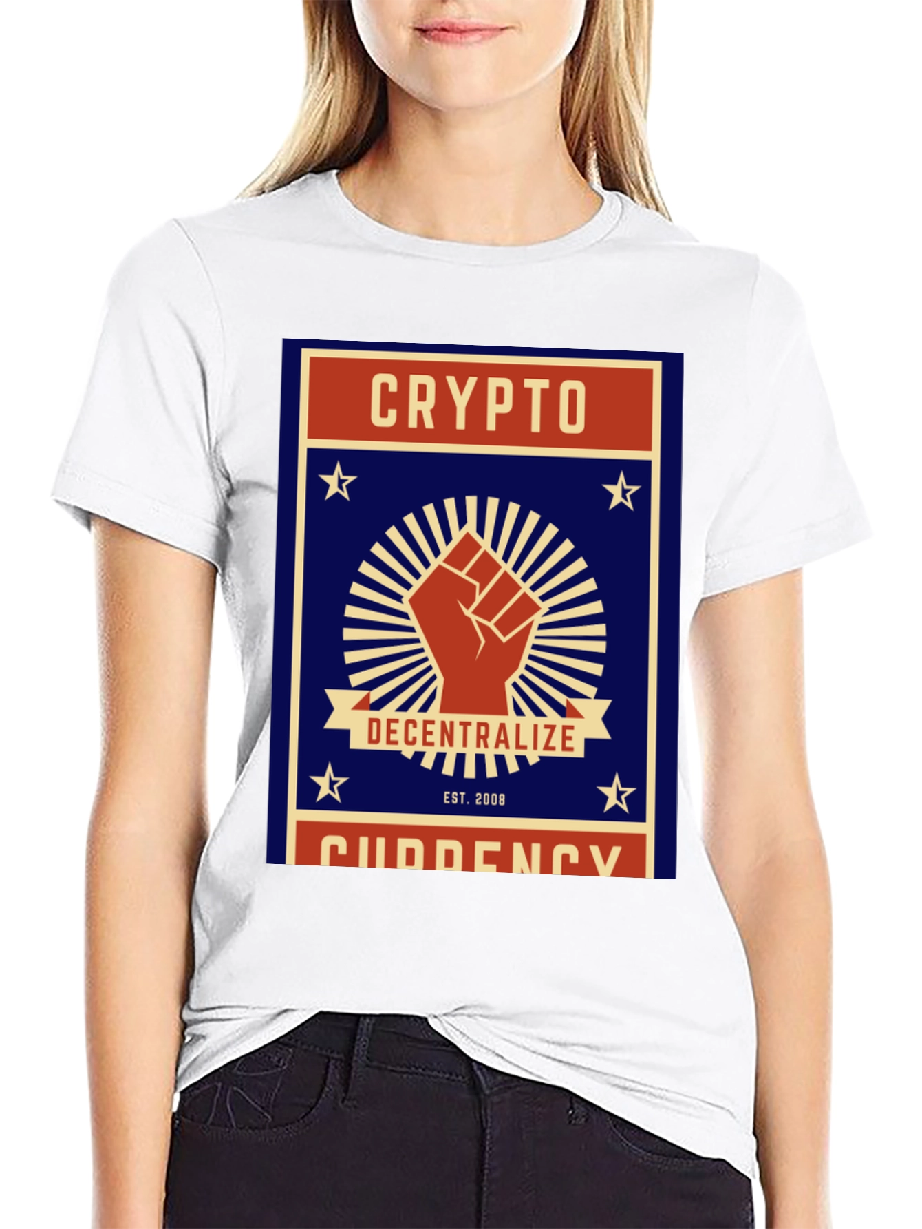 Crypto Decentralize T-Shirt - Black Cotton Graphic Tee