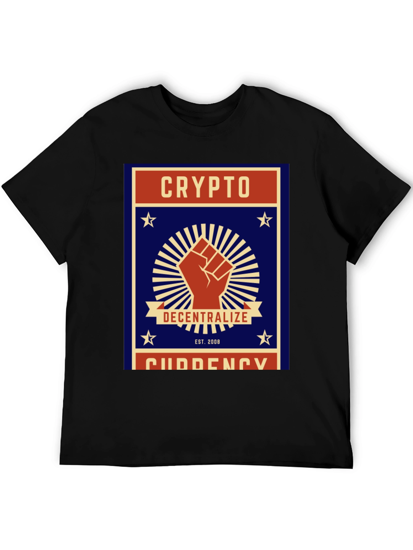 Crypto Decentralize T-Shirt - Black Cotton Graphic Tee