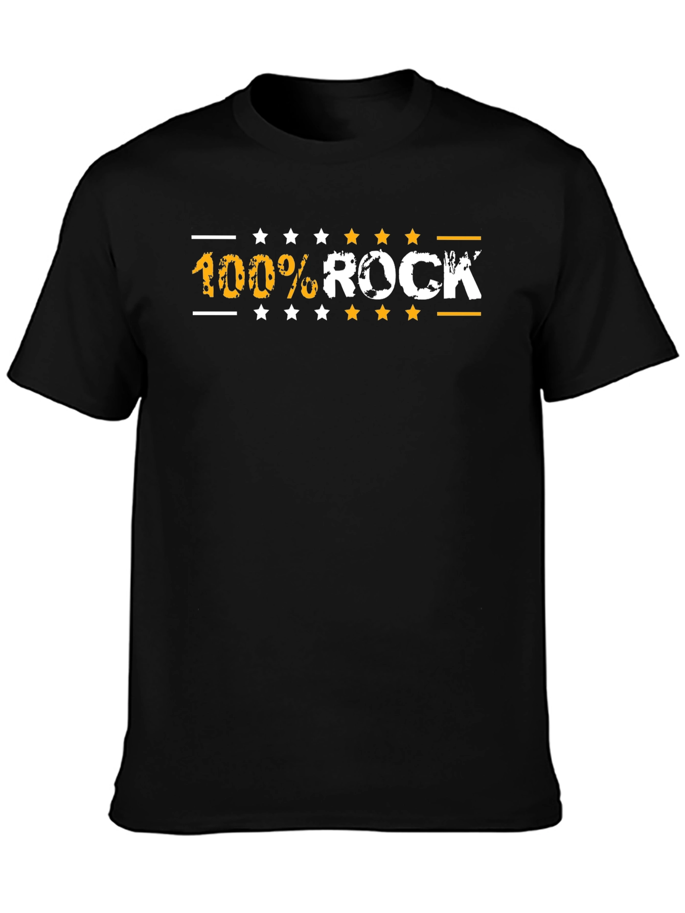 100% Rock Graphic T-Shirt - Mens Black Tee