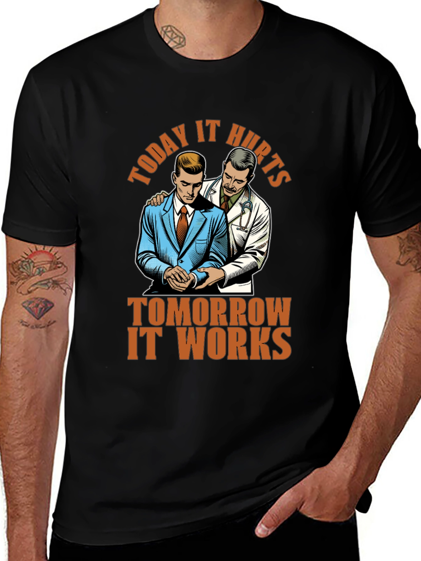 Today It Hurts T-Shirt - Motivational Gym Tee