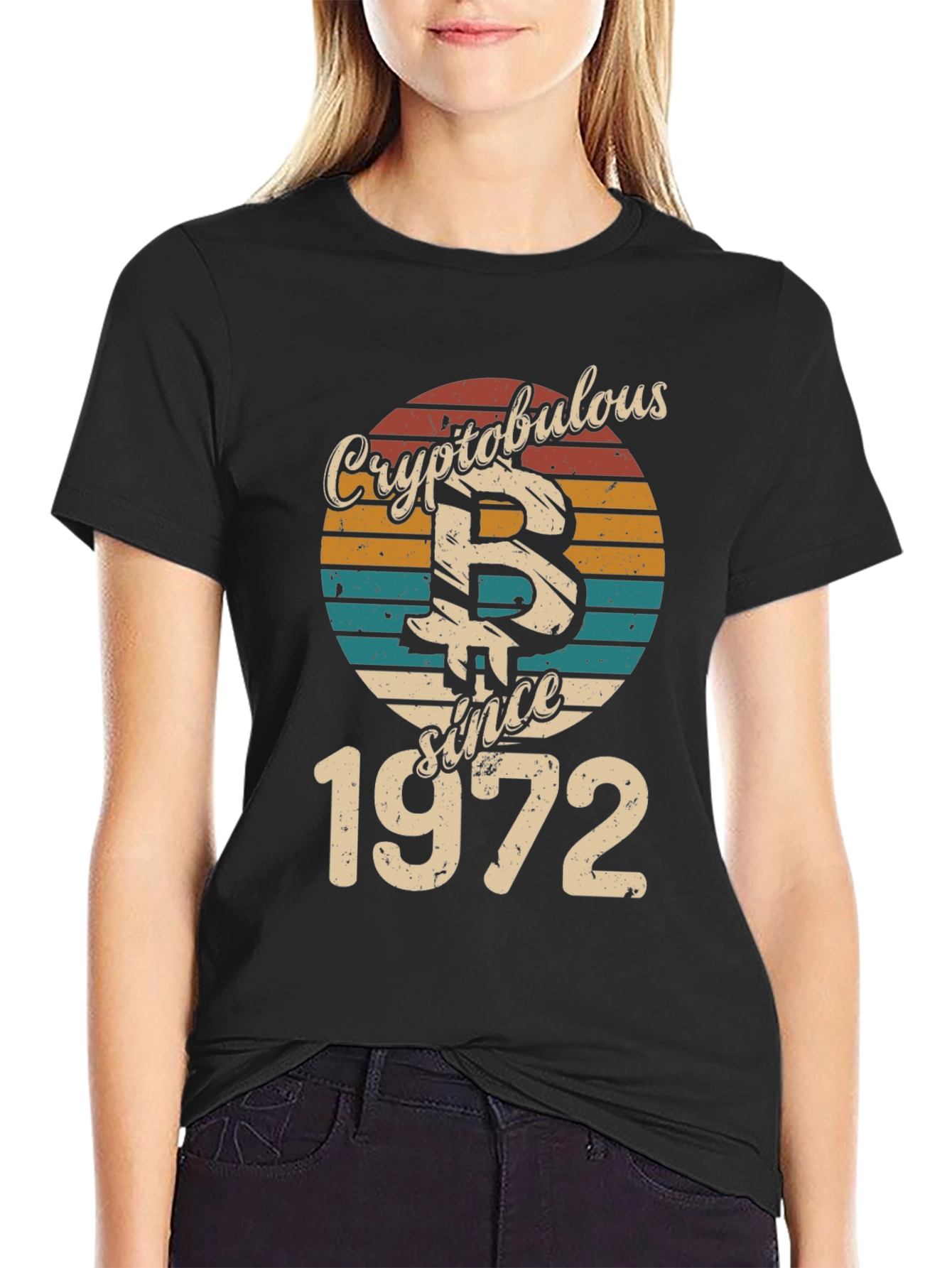 Cryptobulous Since 1972 Graphic Tee - Bitcoin Enthusiast Style