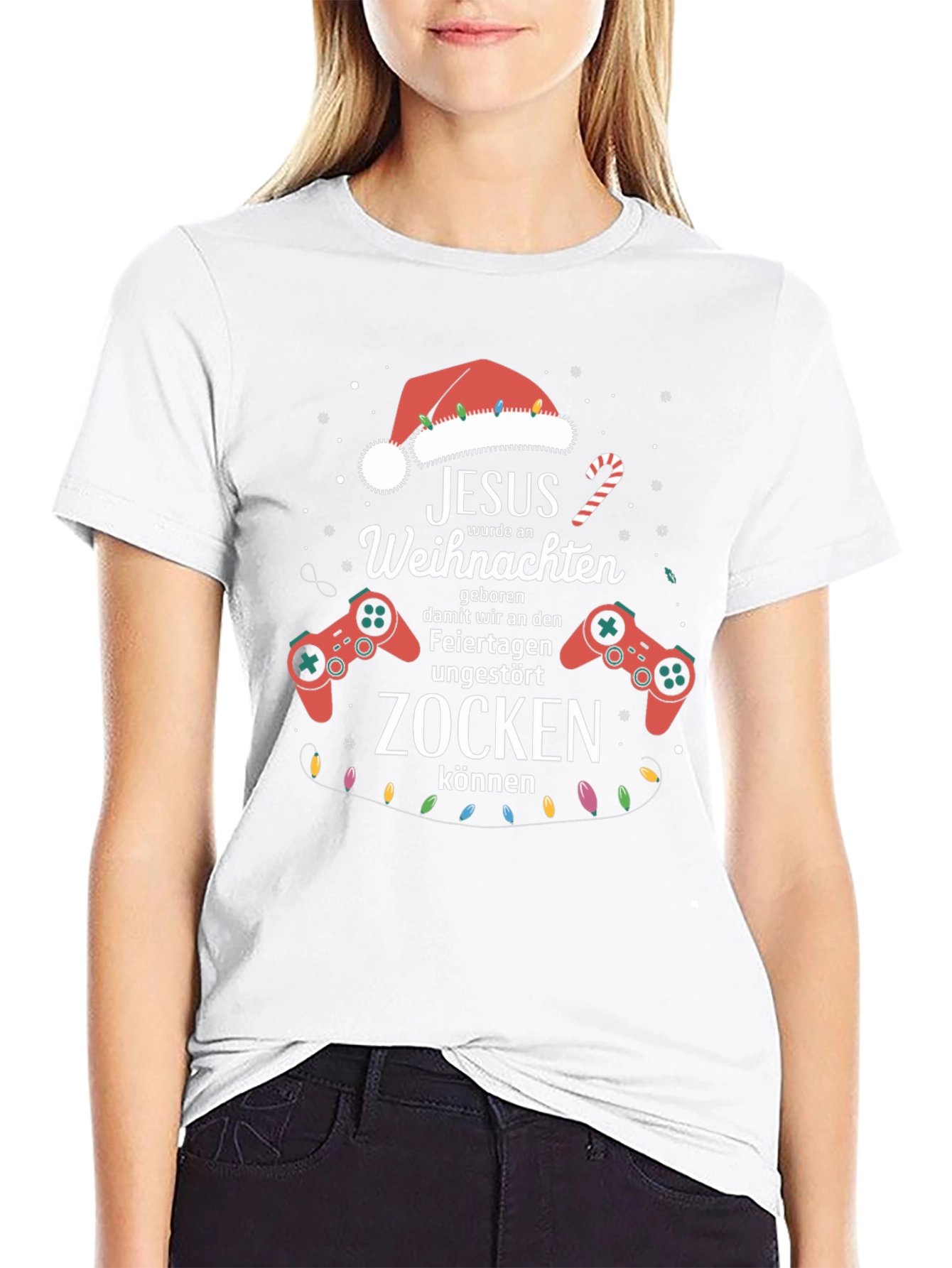 Gamer Christmas T-Shirt - Jesus Zocken