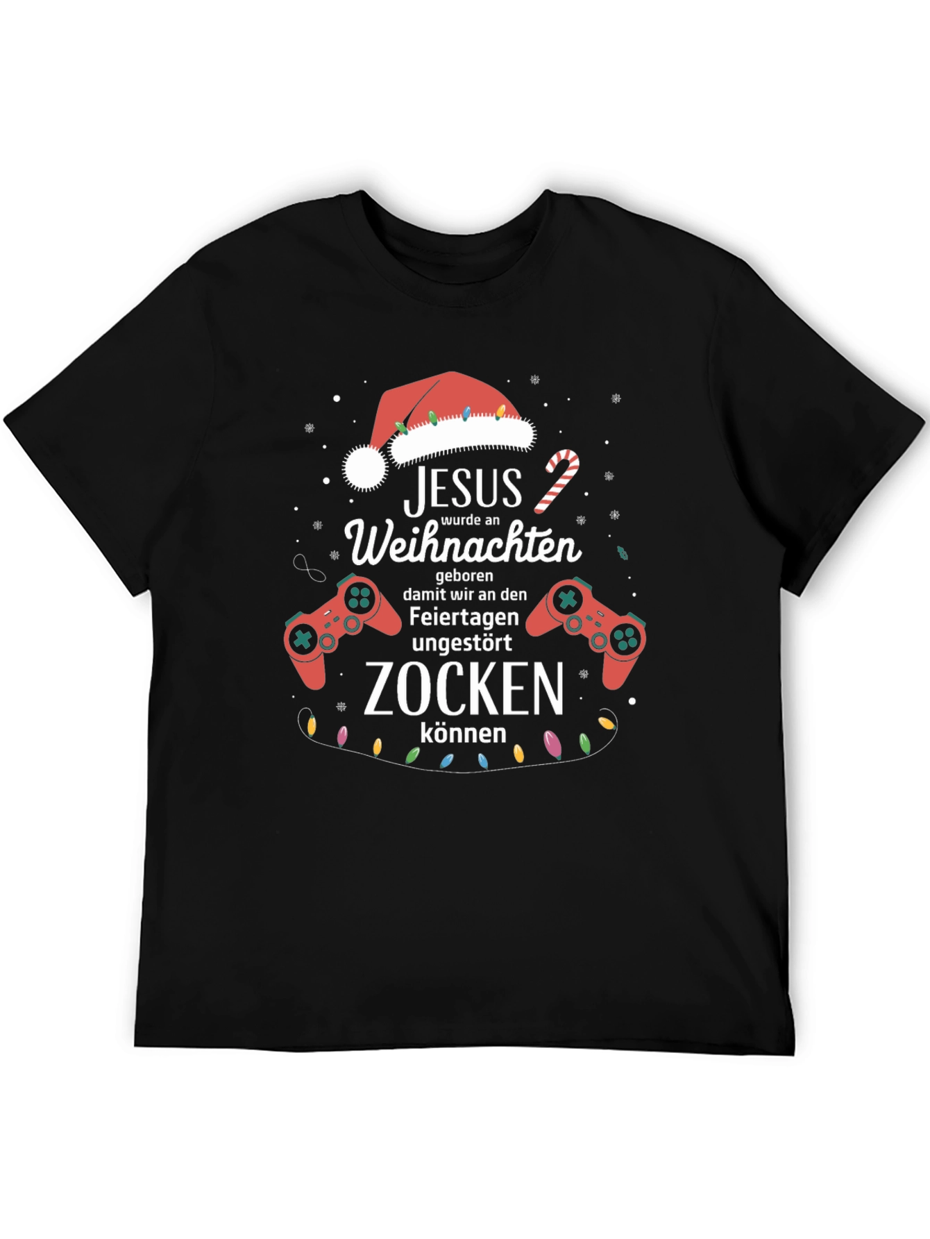 Gamer Christmas T-Shirt - Jesus Zocken