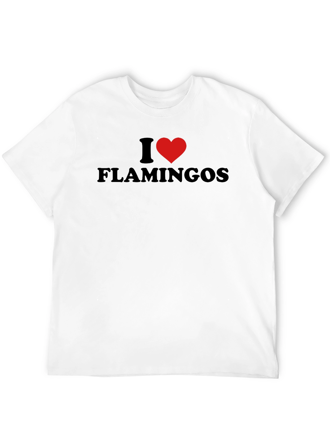 I Heart Flamingos Black T-Shirt