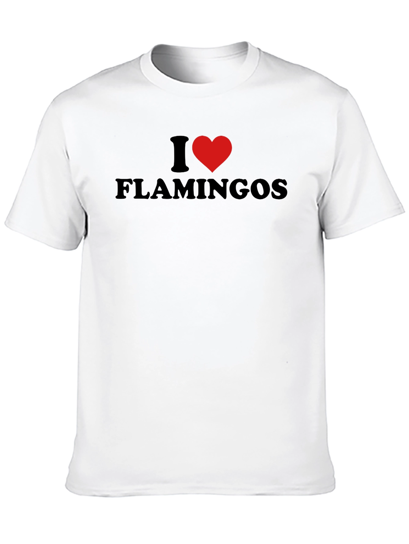 I Heart Flamingos Black T-Shirt