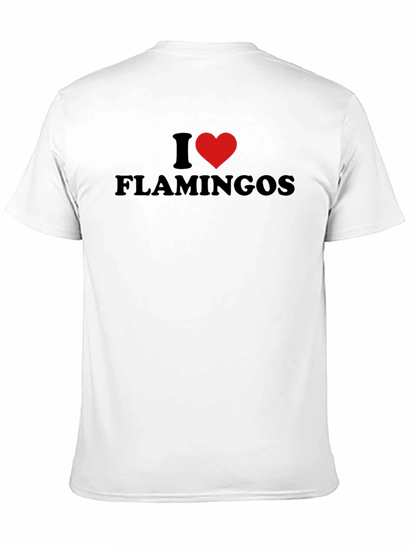 I Heart Flamingos Black T-Shirt