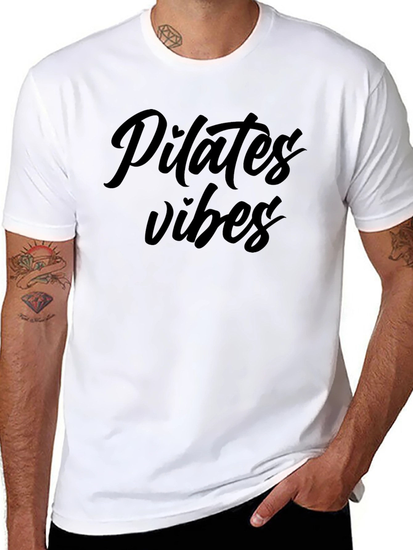 Pilates Vibes Black T-Shirt