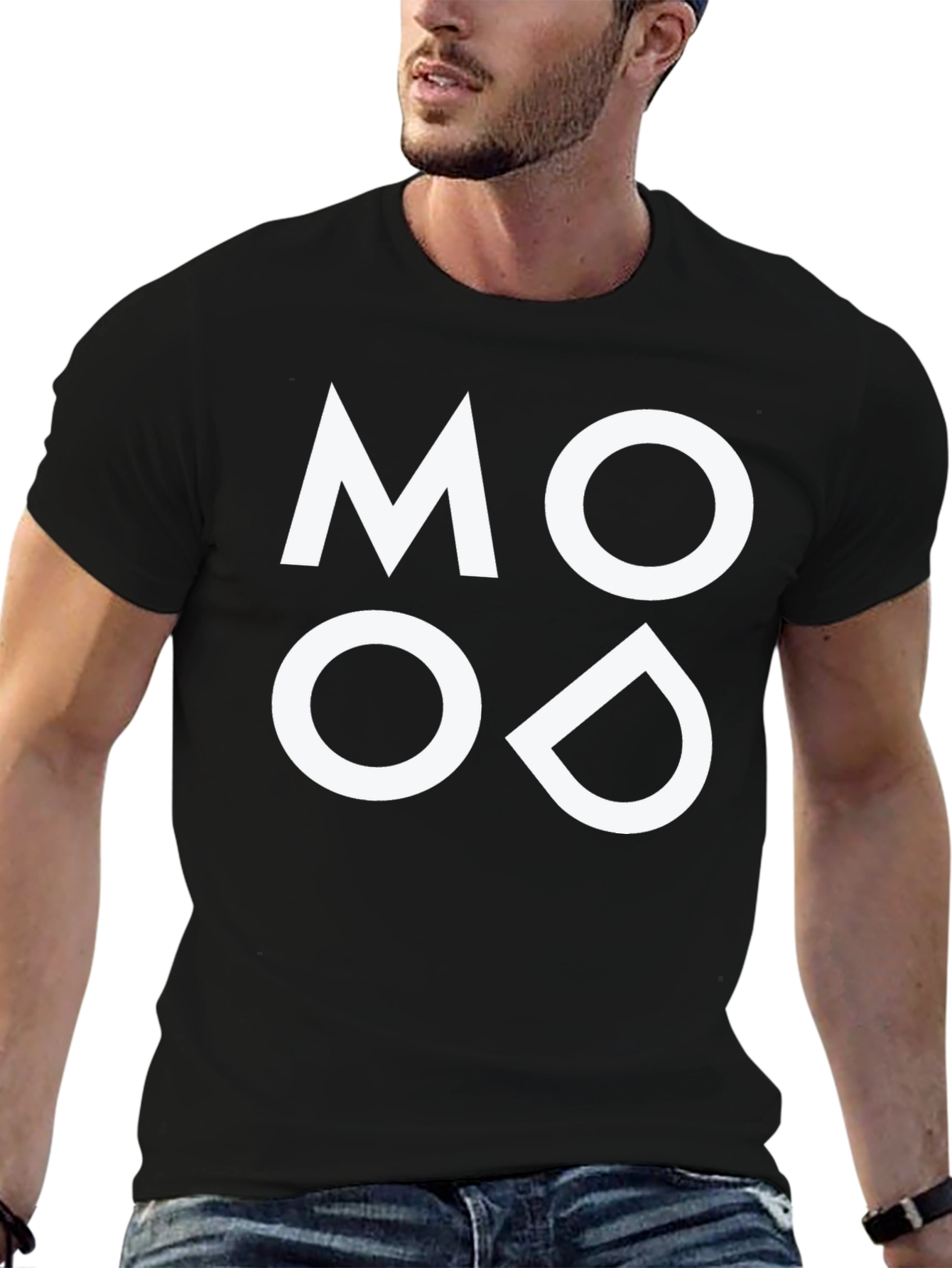 MOOD Graphic Tee - Mens Black Cotton T-Shirt