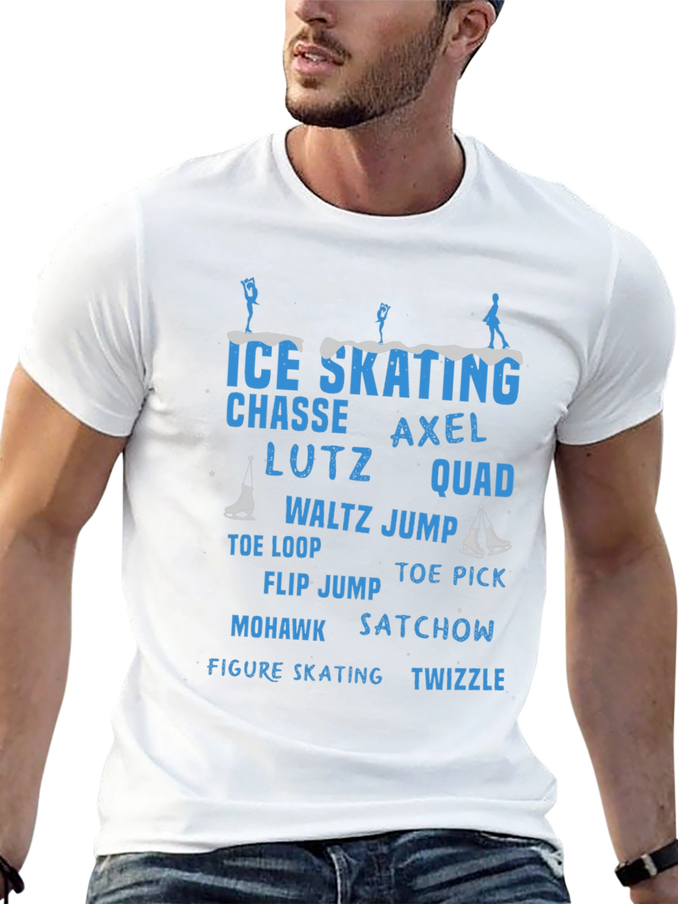 Ice Skating T-Shirt: Chasse Axel Lutz Quad