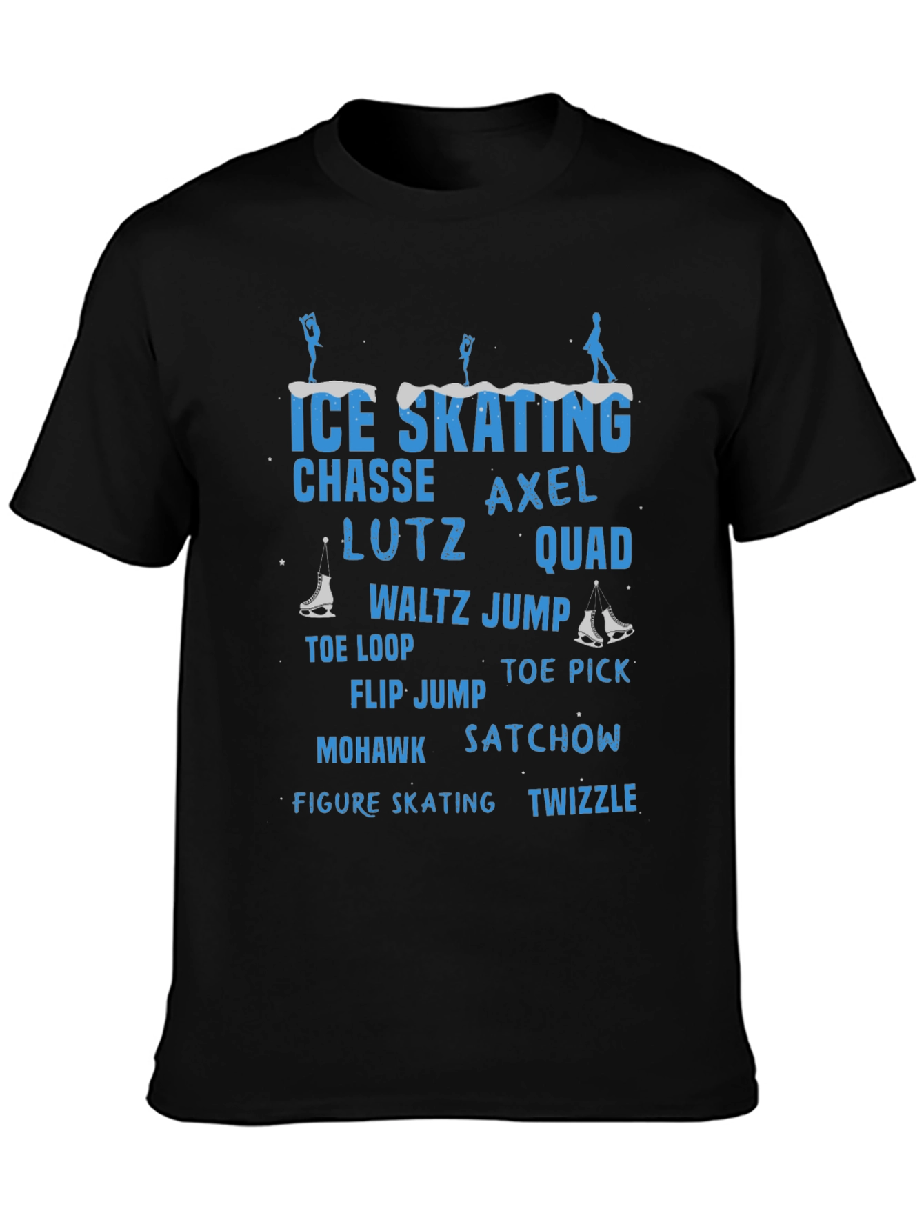 Ice Skating T-Shirt: Chasse Axel Lutz Quad