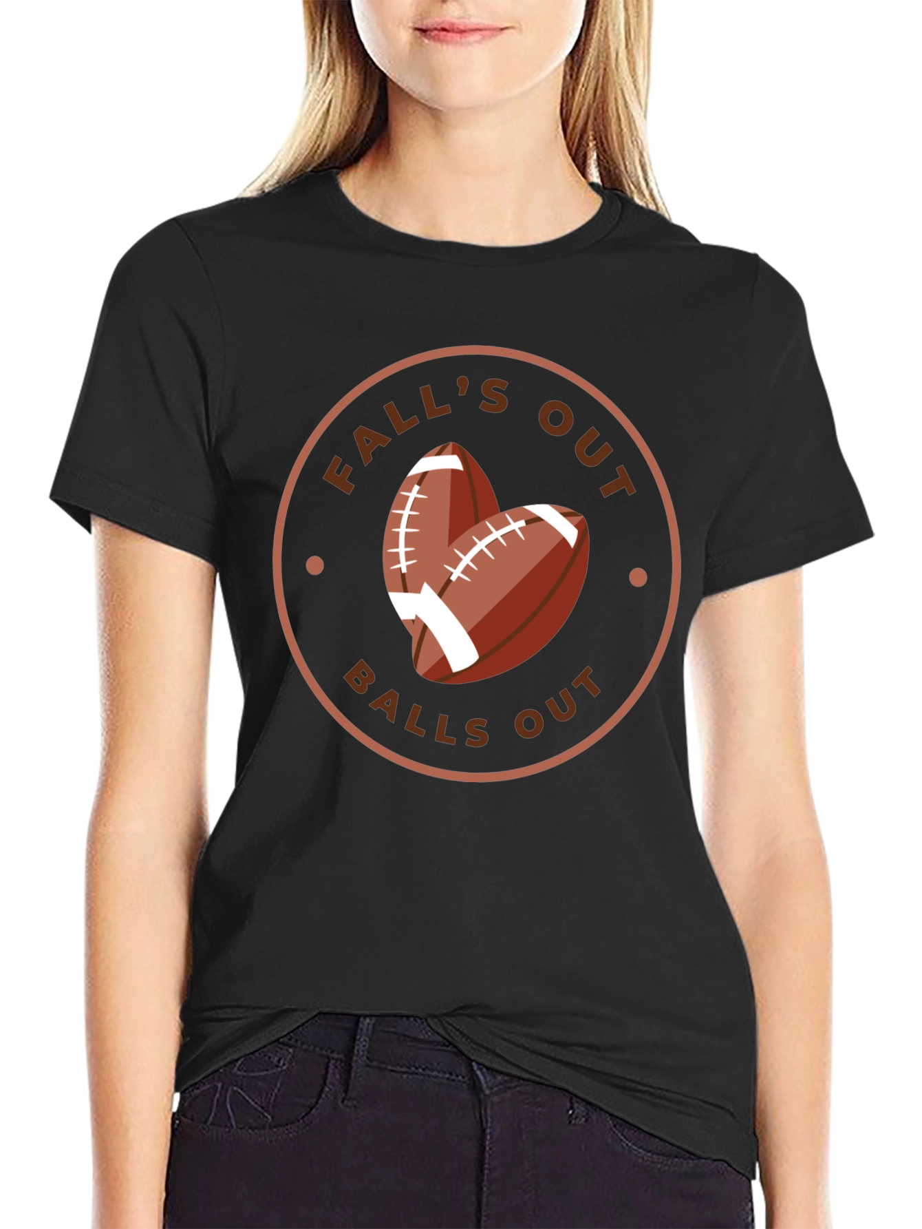 Falls Out Balls Out Football T-Shirt