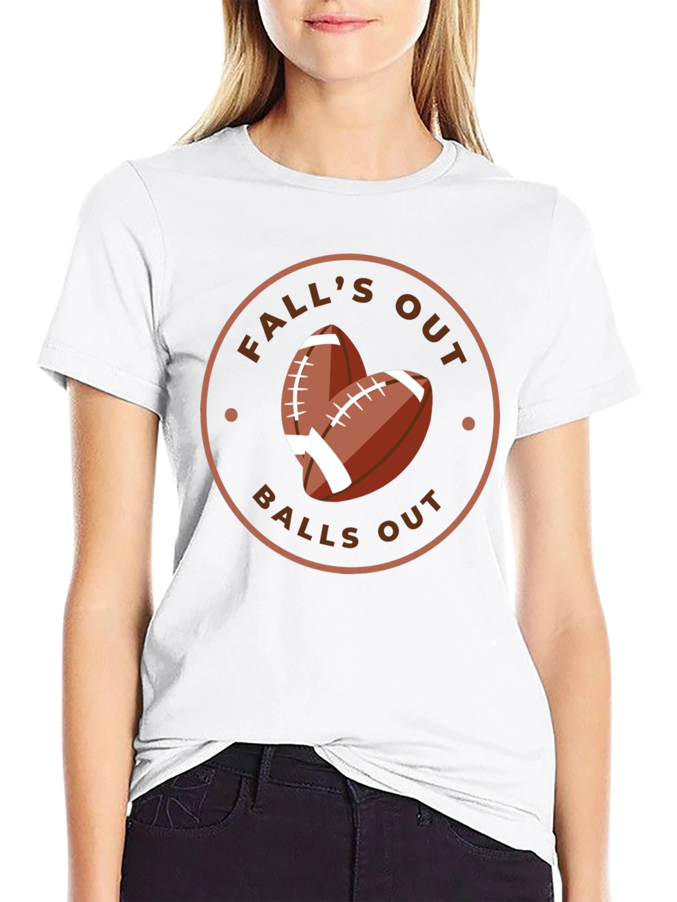 Falls Out Balls Out Football T-Shirt