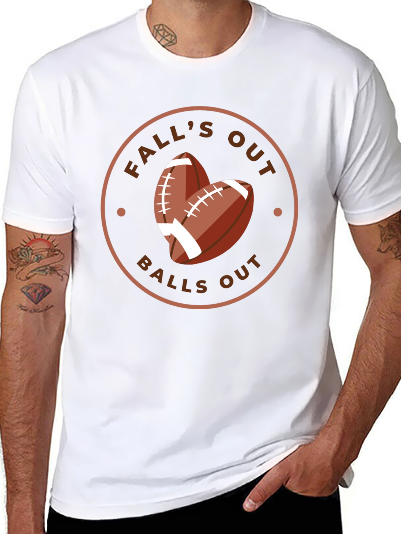 Falls Out Balls Out Football T-Shirt