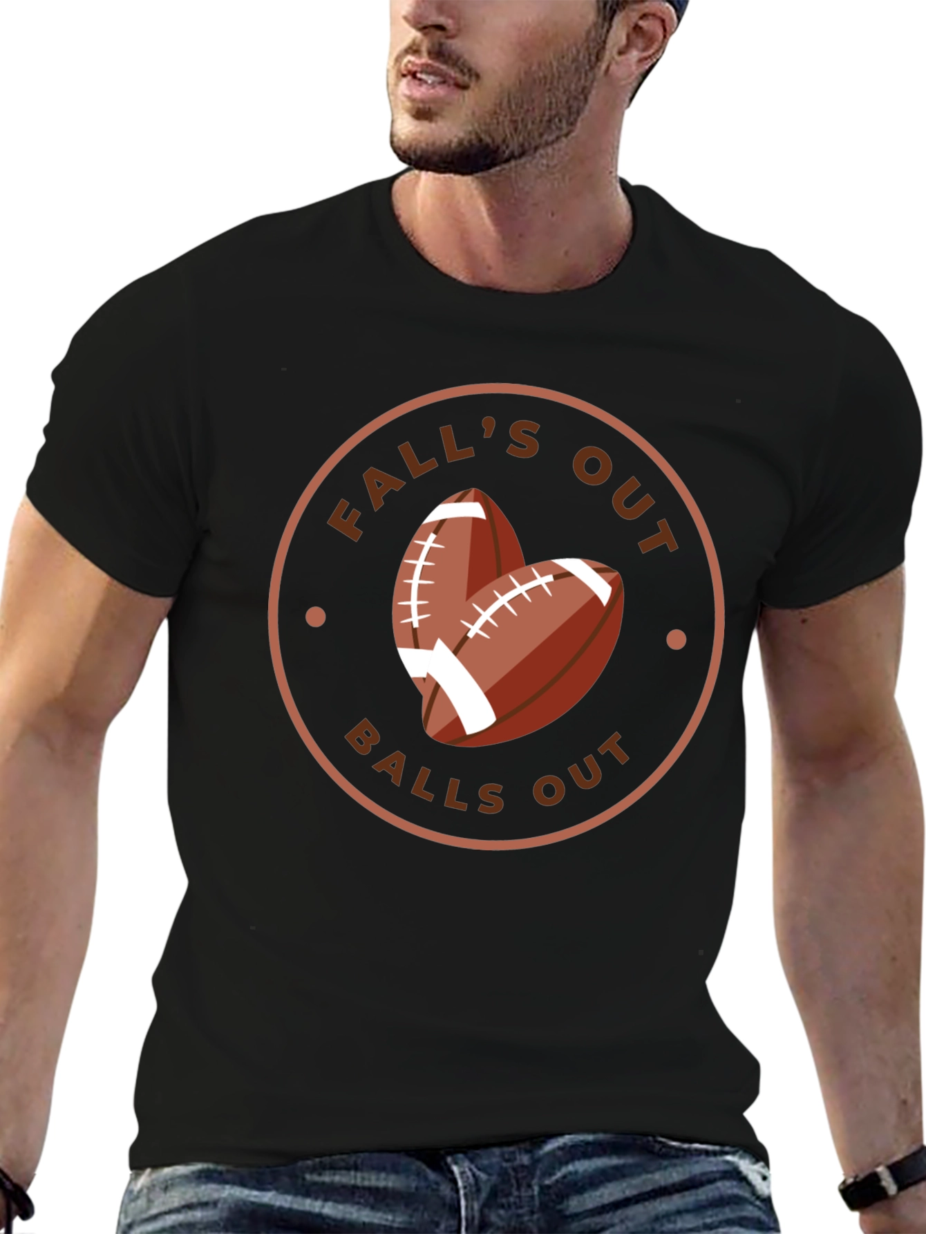 Falls Out Balls Out Football T-Shirt