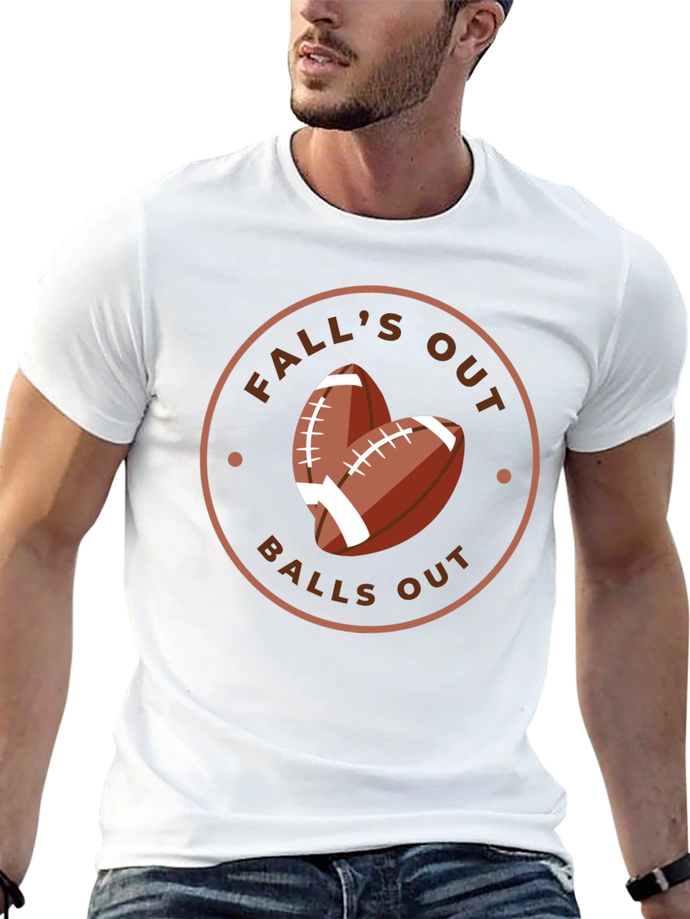 Falls Out Balls Out Football T-Shirt