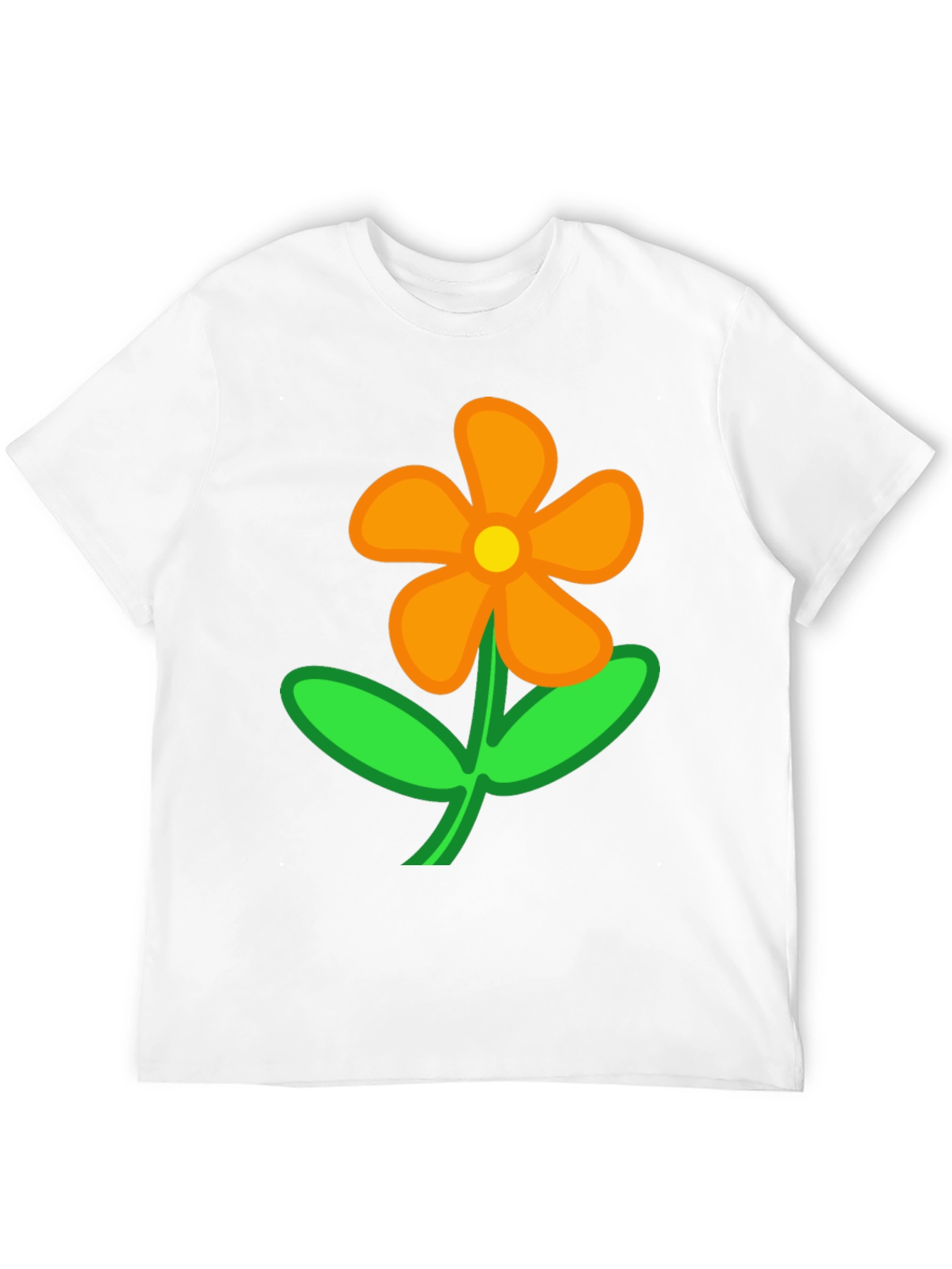 Black Flower T-Shirt - Casual Cotton Tee