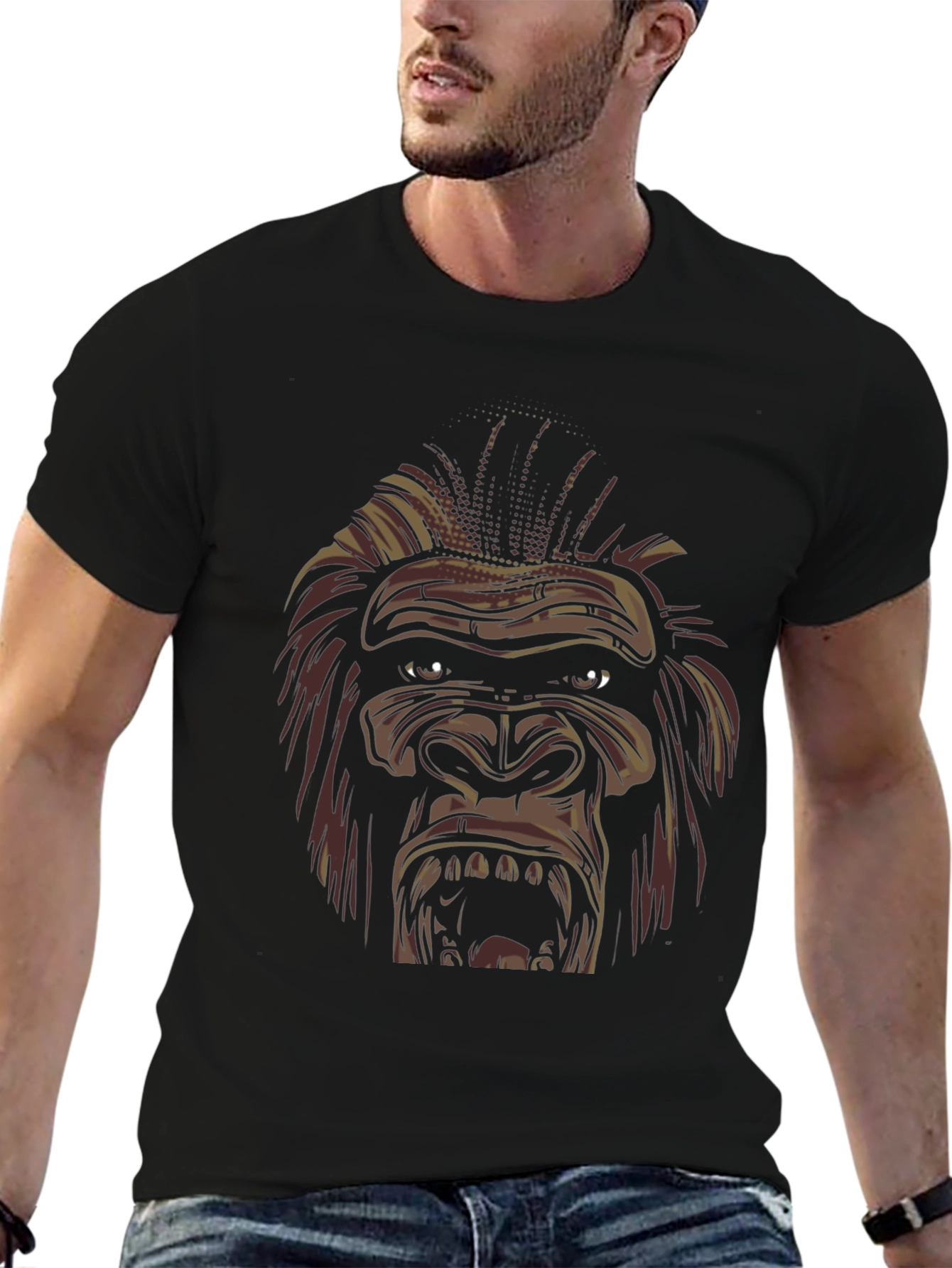 Cool Gorilla Graphic Tee - Black