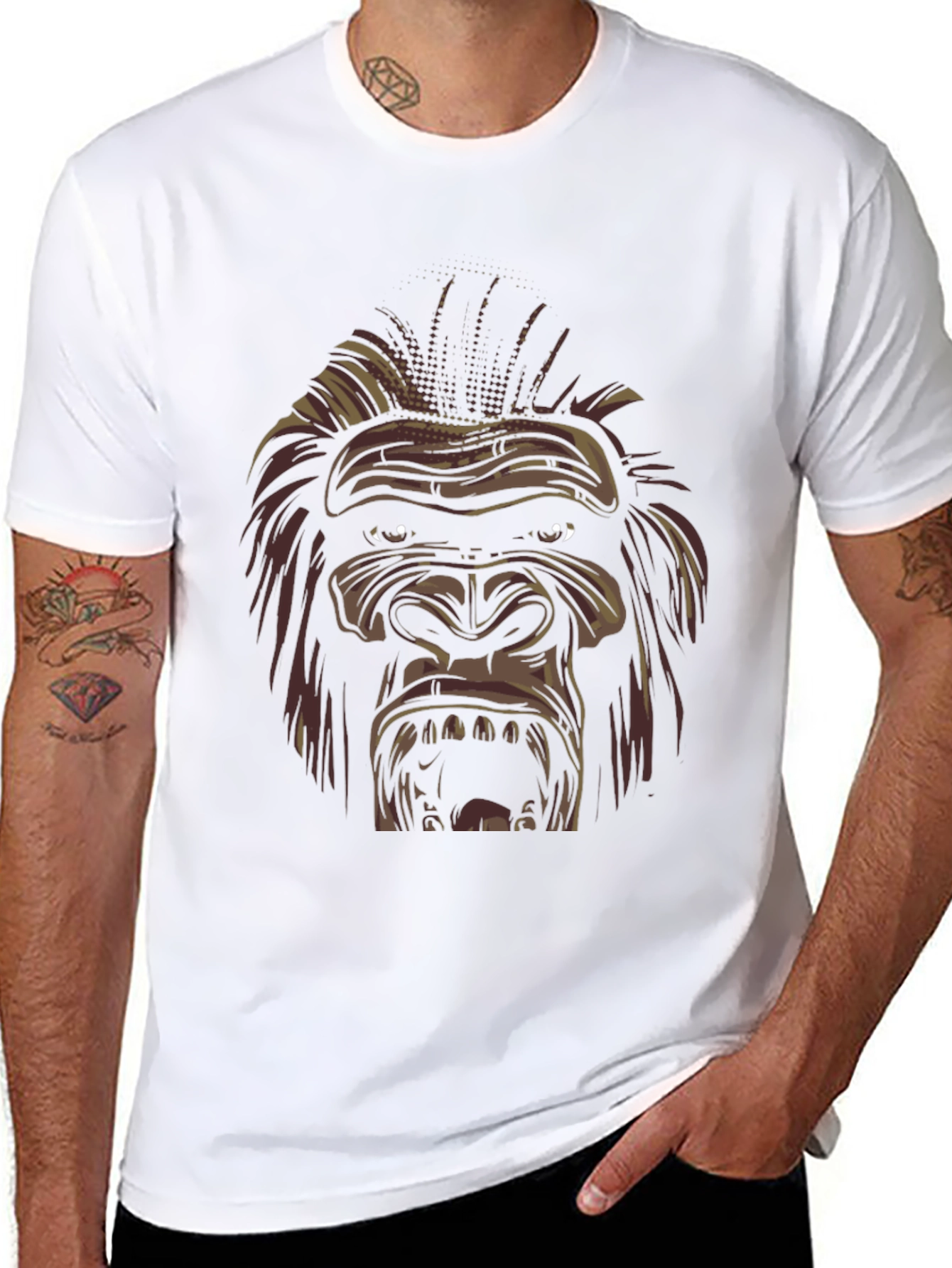 Cool Gorilla Graphic Tee - Black