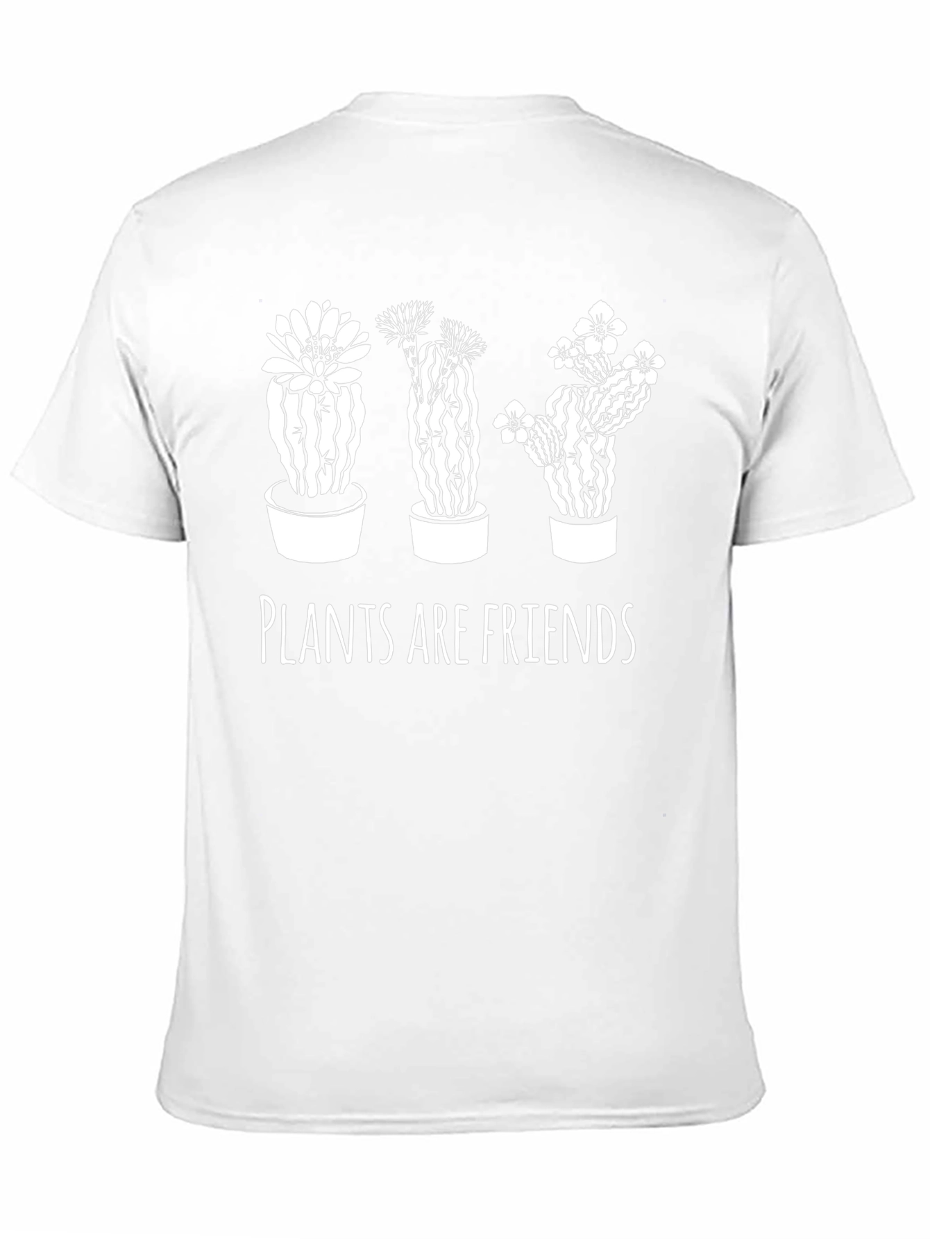 Plants Are Friends Graphic Tee - Black Cotton T-Shirt