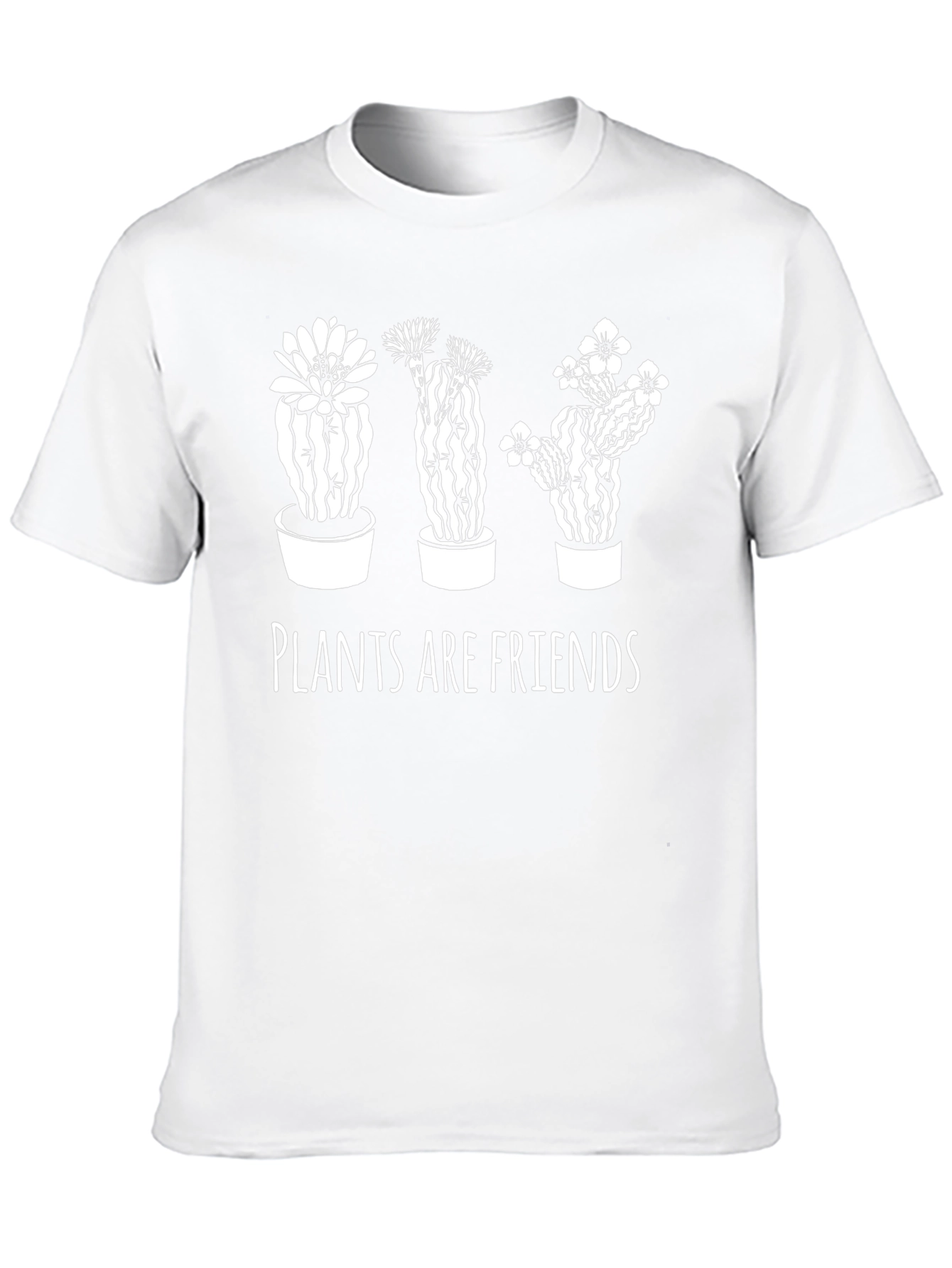 Plants Are Friends Graphic Tee - Black Cotton T-Shirt