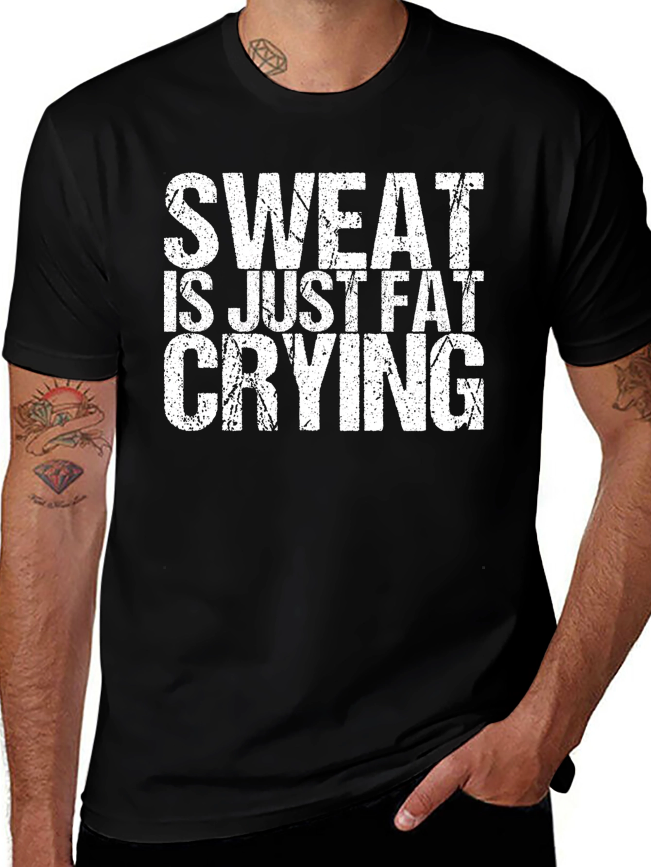 Sweat is Just Fat Crying Graphic Tee