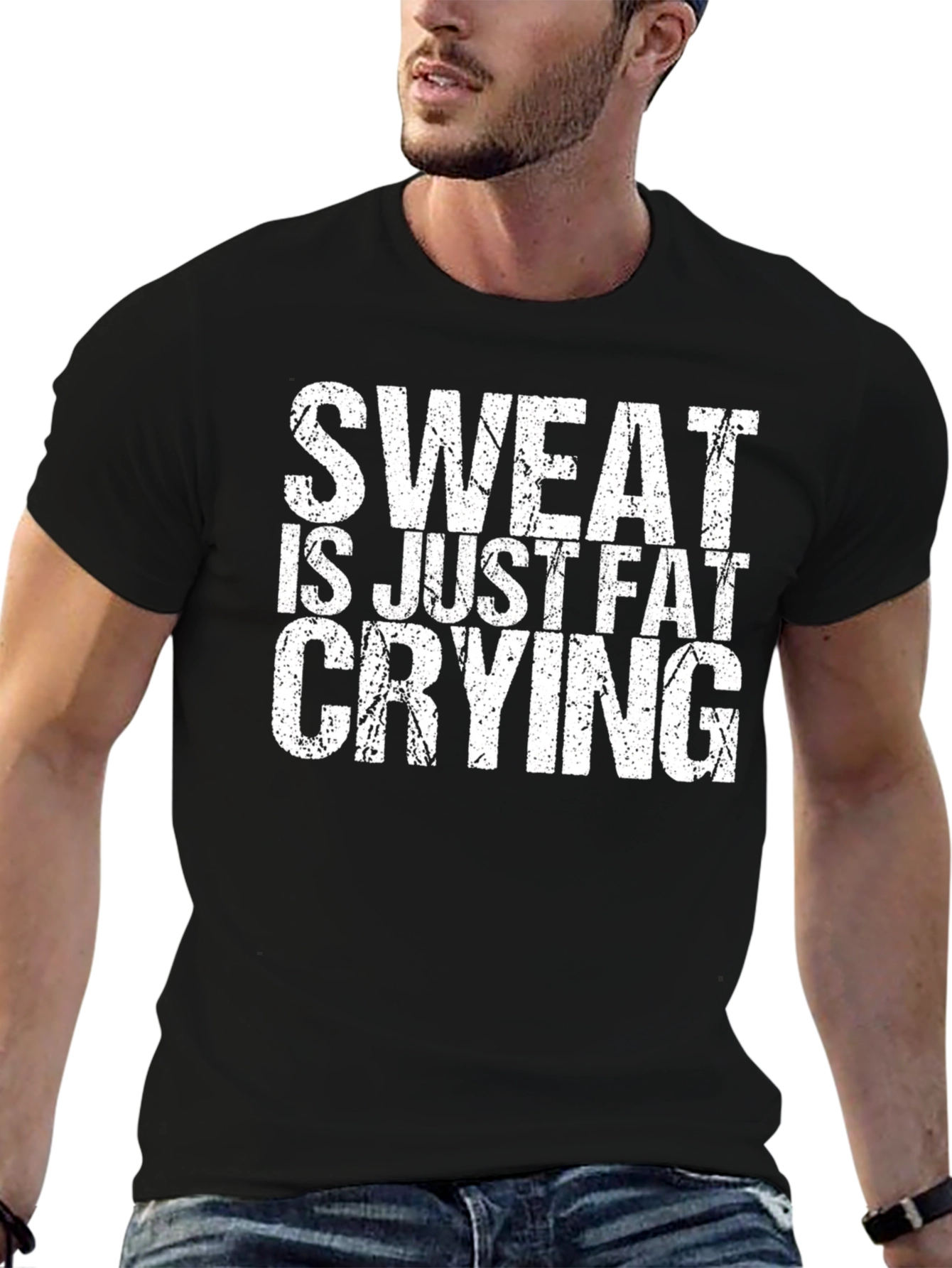 Sweat is Just Fat Crying Graphic Tee
